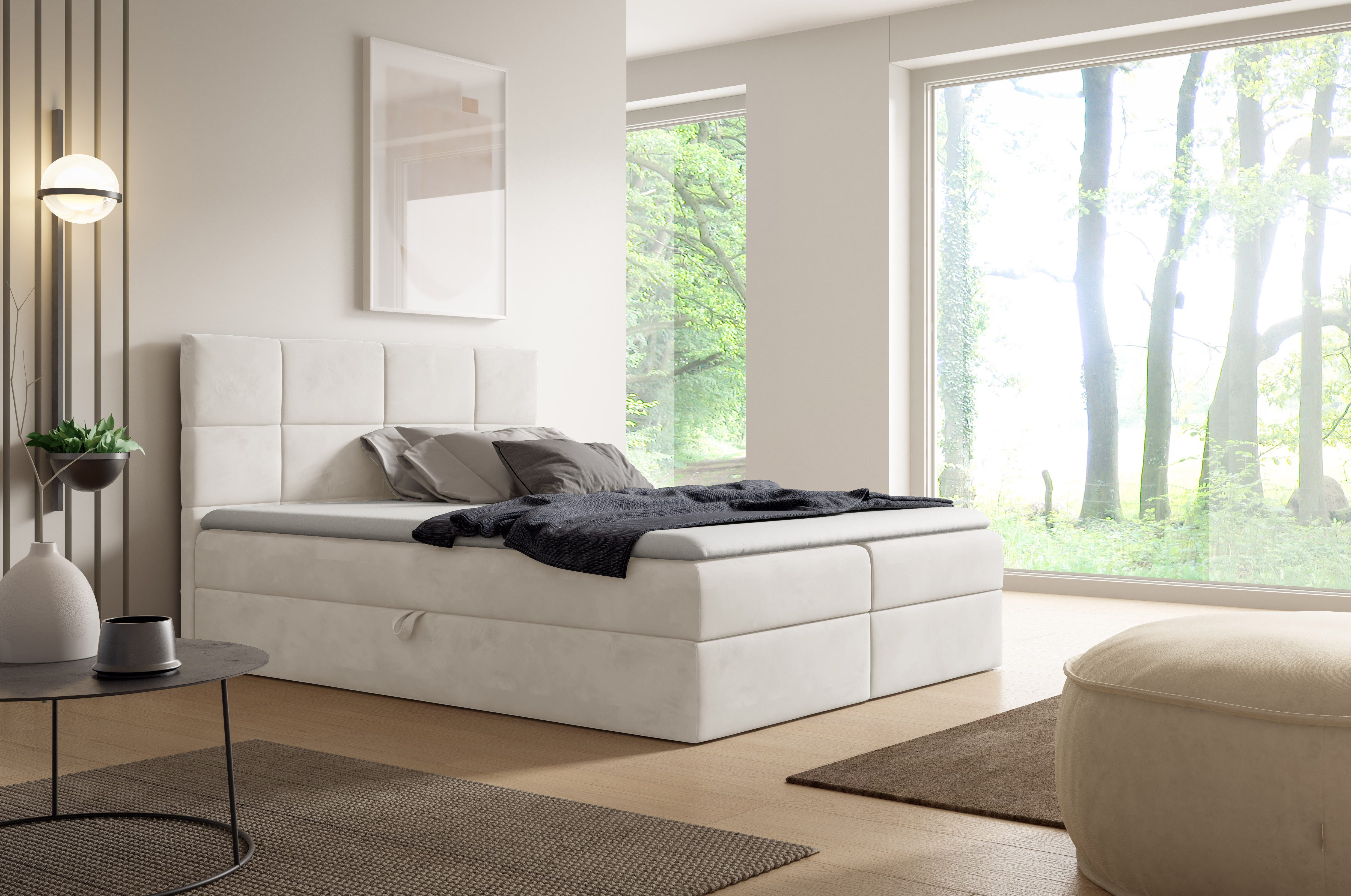 yourhouse24 Boxspringbett Figaro mit 2 Bettkästen, Doppelbett mit Bonell-Ma günstig online kaufen