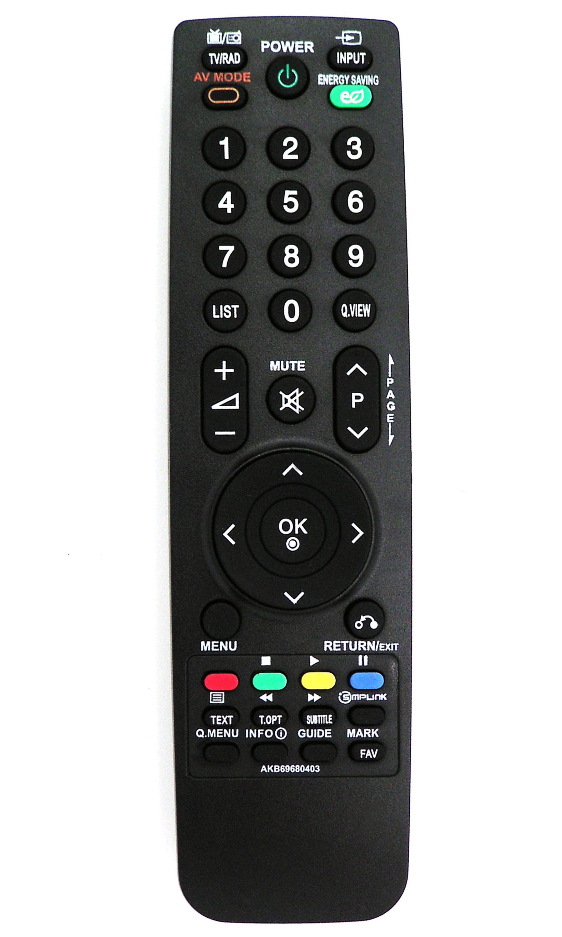 Ersatz Fernbedienung passend für LG AKB69680403 TV Fernbedienung