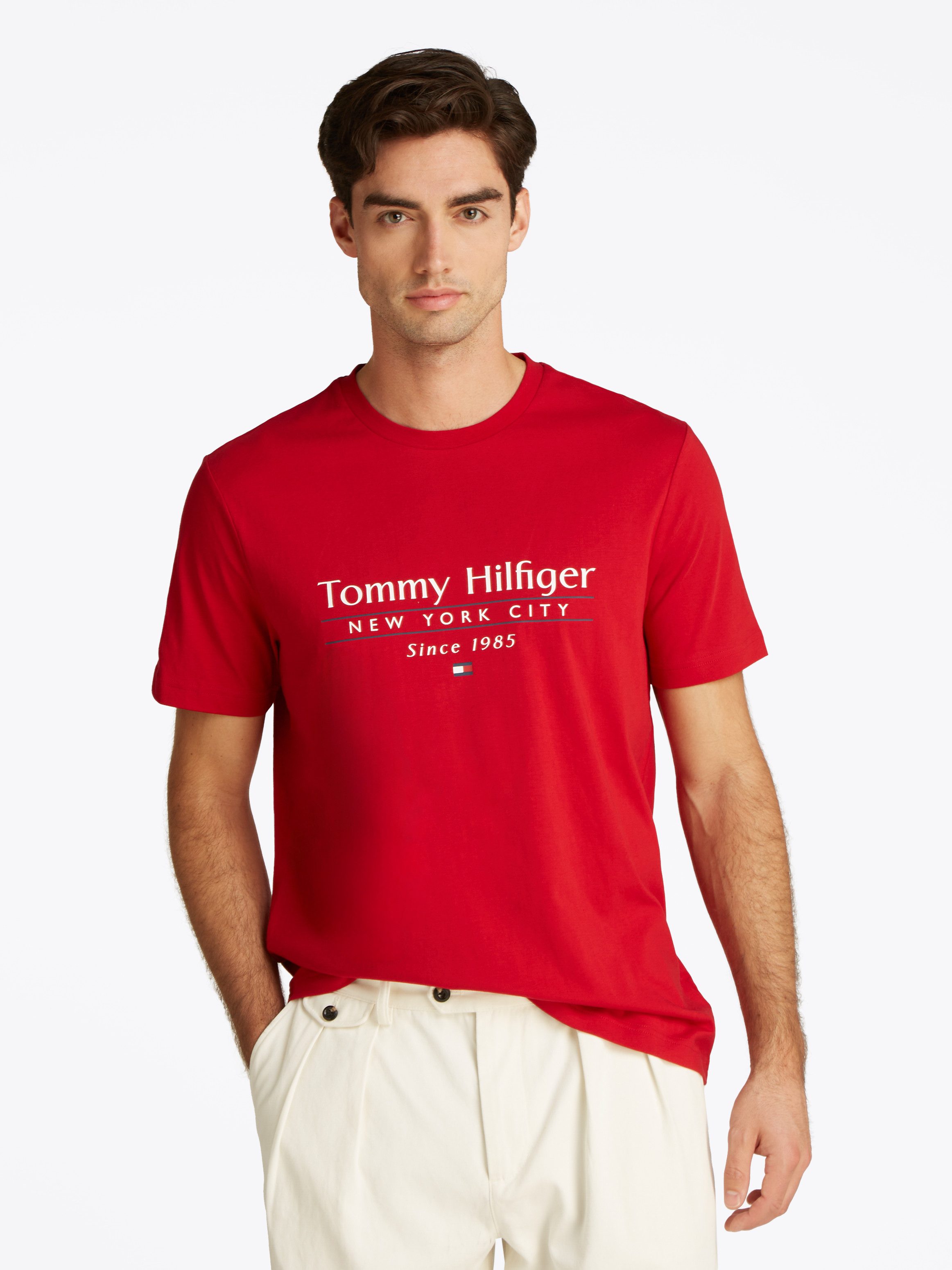 Tommy Hilfiger T-Shirt HILFIGER CENTER STACK günstig online kaufen