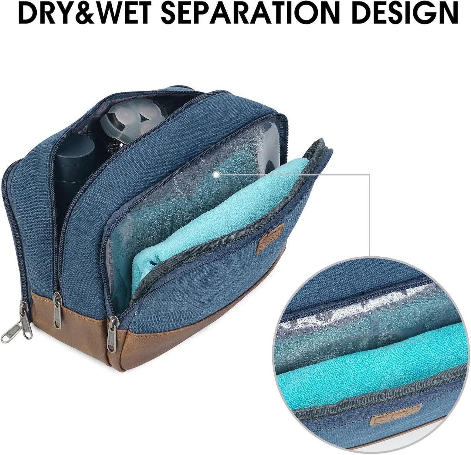 LuxusKollektion Kulturbeutel Kulturtasche Herren Reise-Dopp-Kit Canvas günstig online kaufen