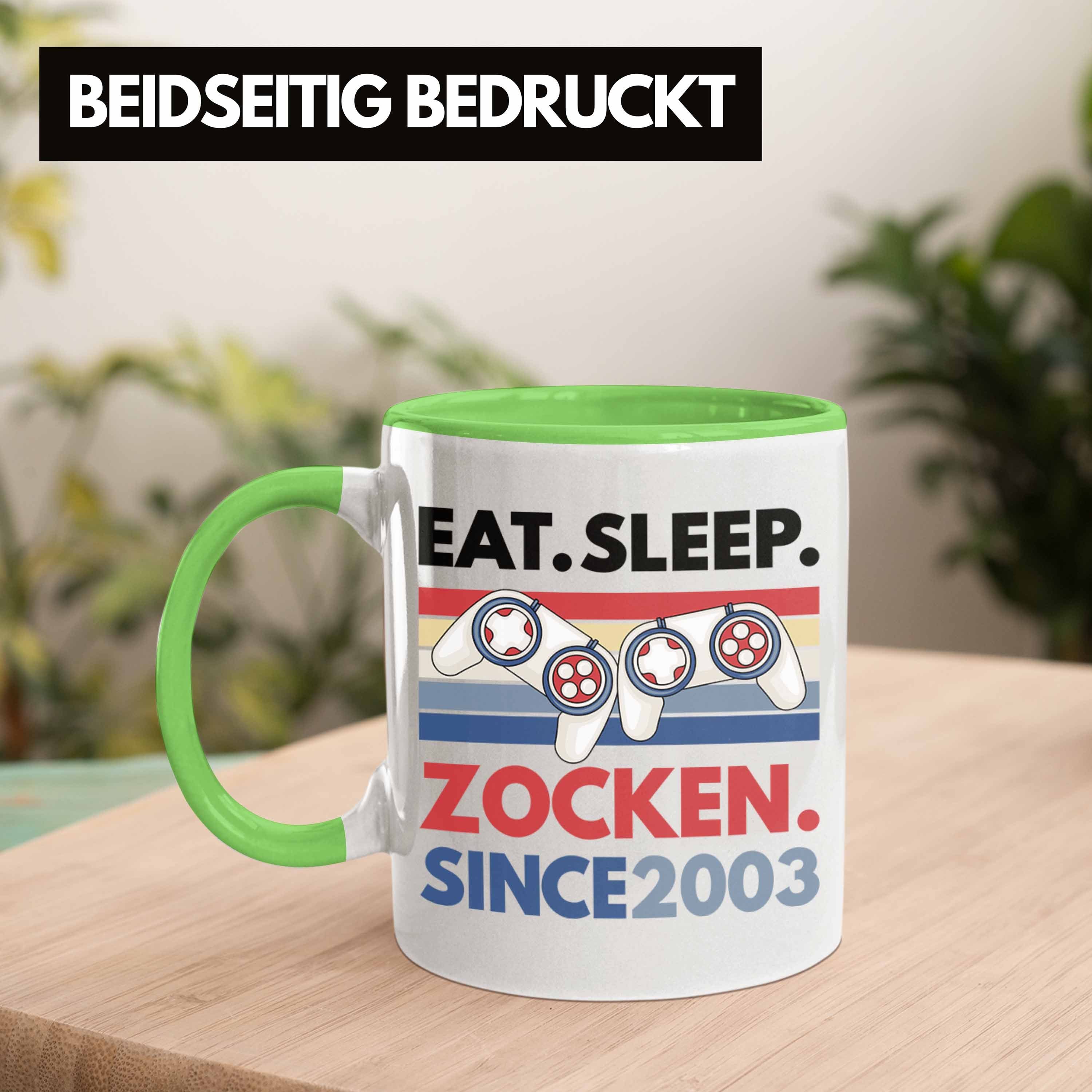 Trendation Tasse Trendation - 18. 18er Tasse 18 Sohn Geschenkidee Grün Gamer Jungs Geburtstag Jungen Geschenk