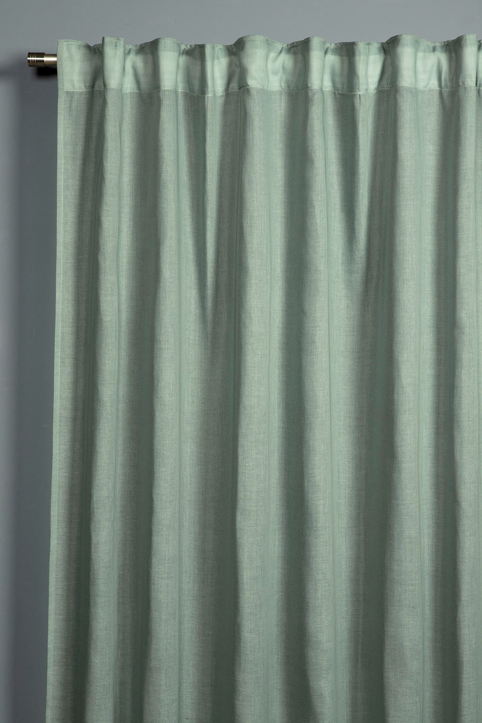 GARDINIA Gardine GRS Schal Zen Silence mit Gardinenband (1 St), blickdicht, blickdicht, Kunststoff, Stoff aus 50 % recyceltes Polyester
