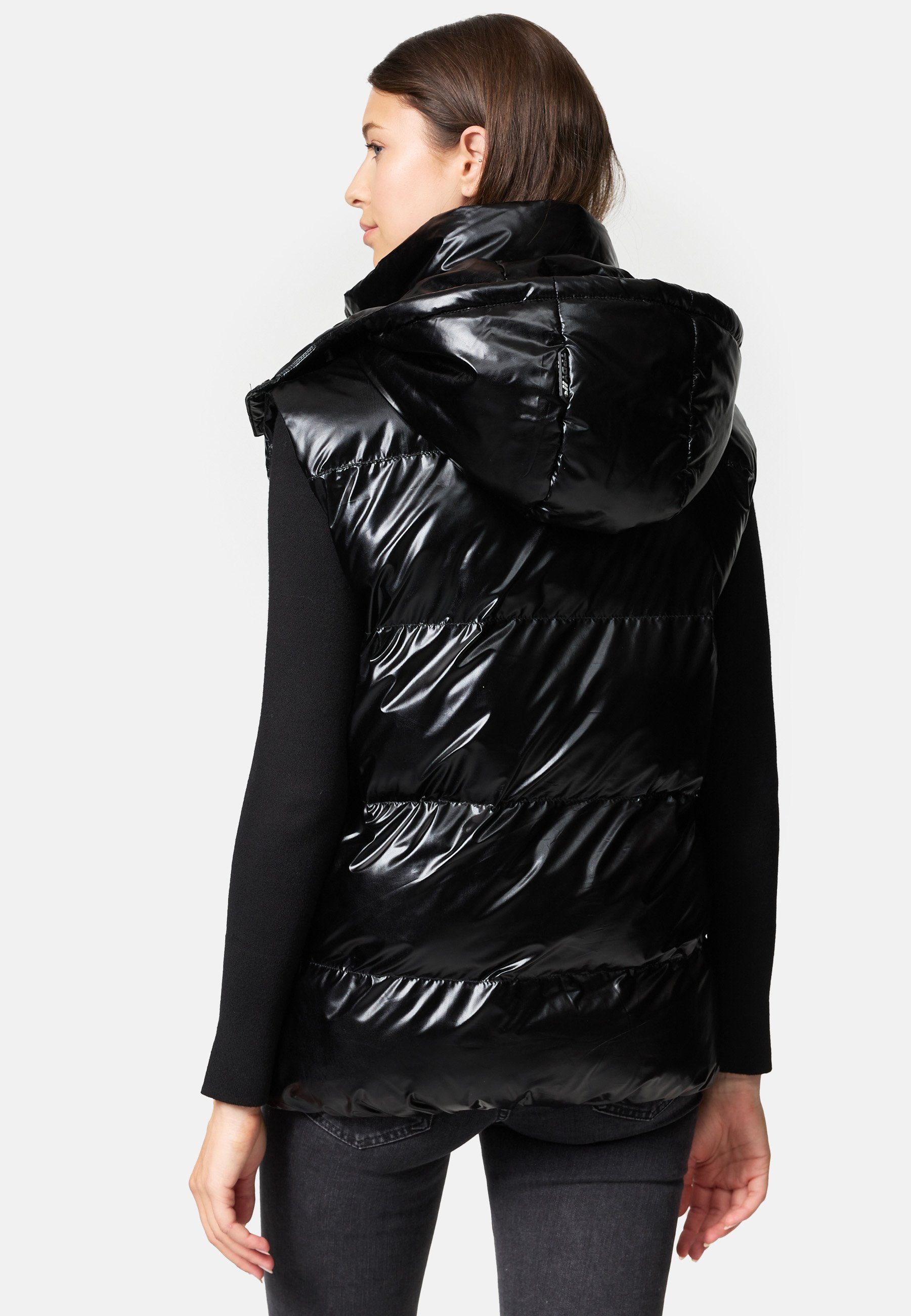 trueprodigy Steppweste Darko F Kapuze Reißverschluss Eingriffstaschen