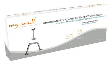 my wall HA5L Monitor-Halterung, (Packung, 1-teilig, Dreiarm Monitor Adapter für Nicht-VESA Monitore)