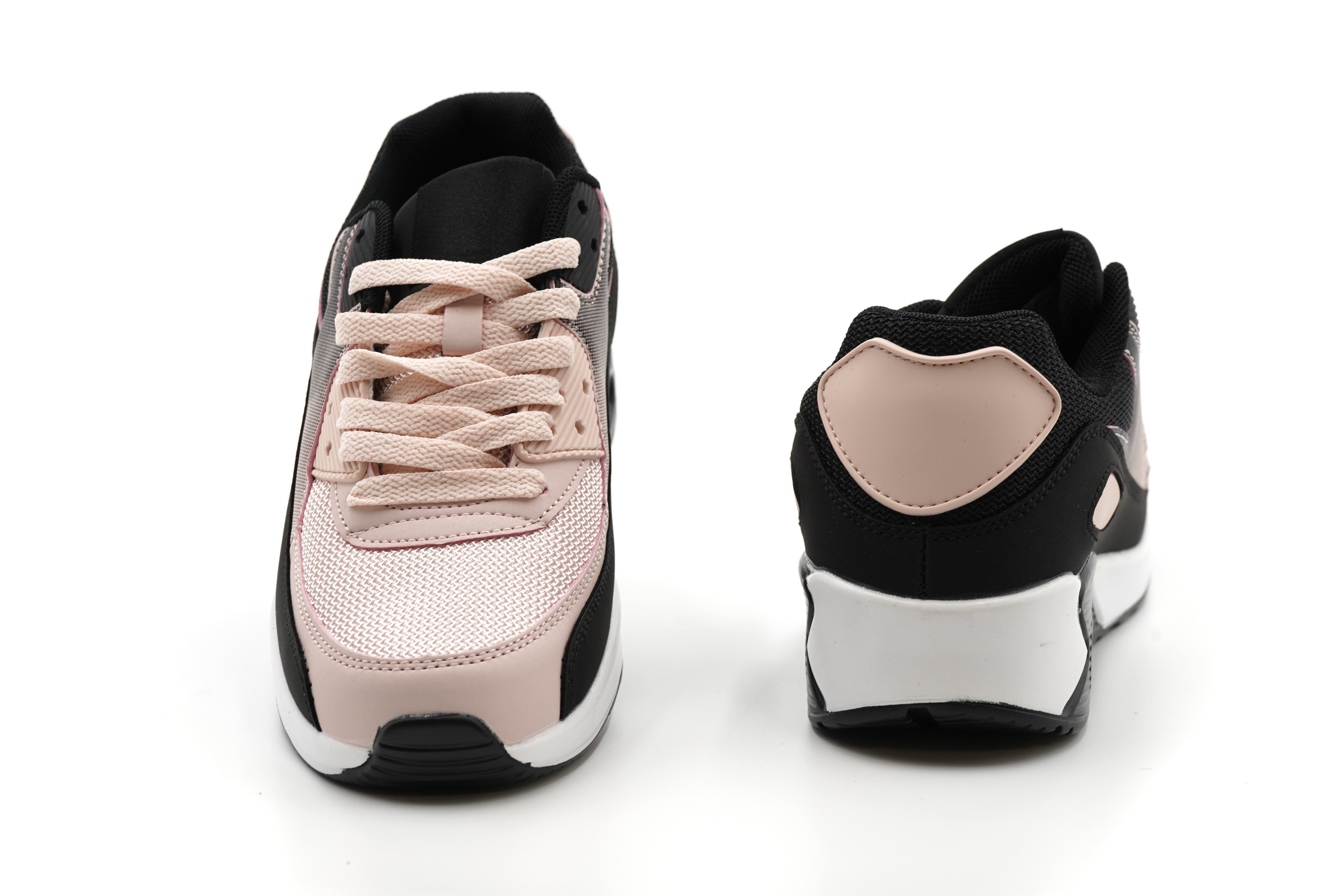 Sonderpostendiscount Damensneaker F6-33 Black/Pink mit Luftpolster Sneaker