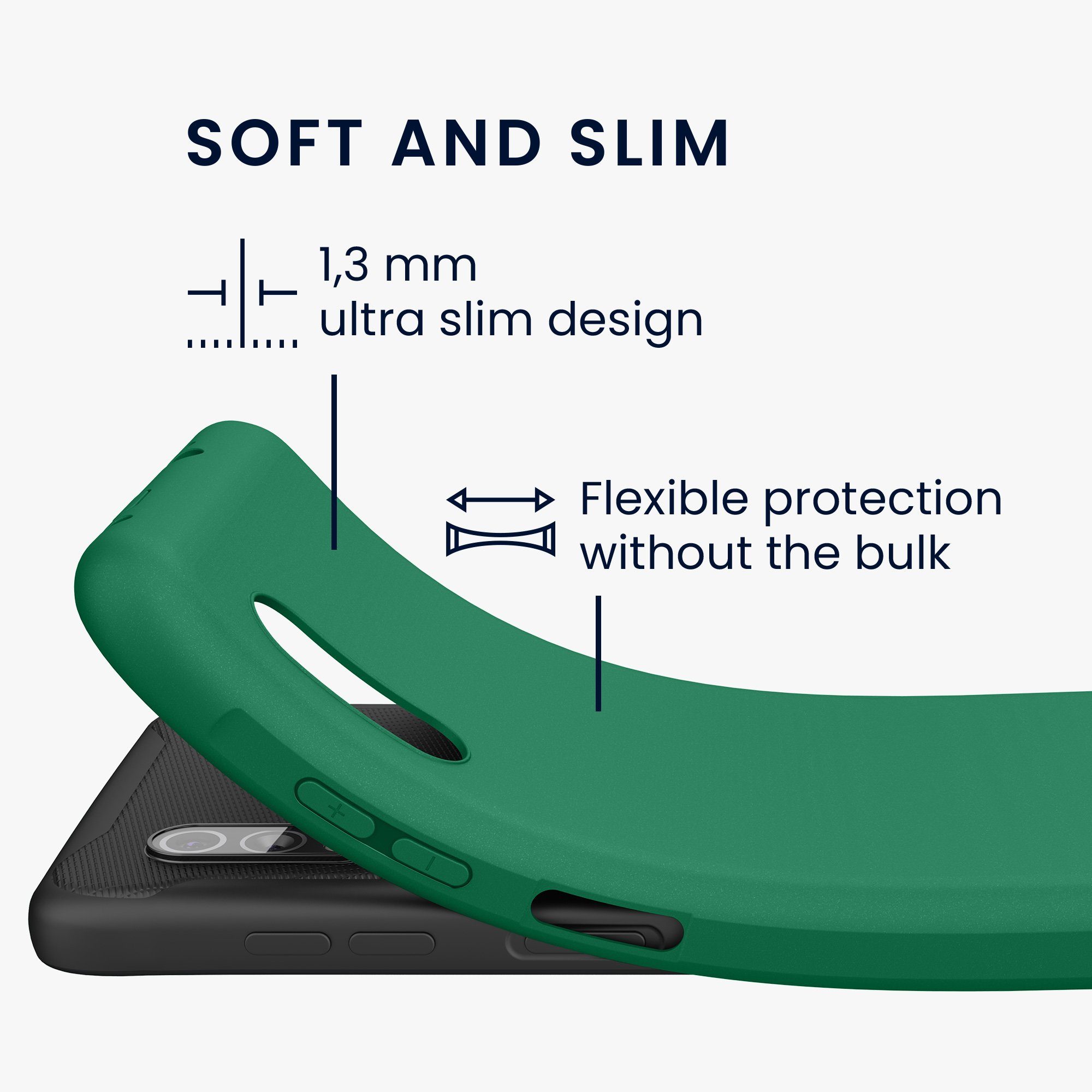 kwmobile Handyhülle Hülle für Samsung Galaxy Xcover Pro, Hülle Silikon - Soft Handyhülle - Handy Case Cover