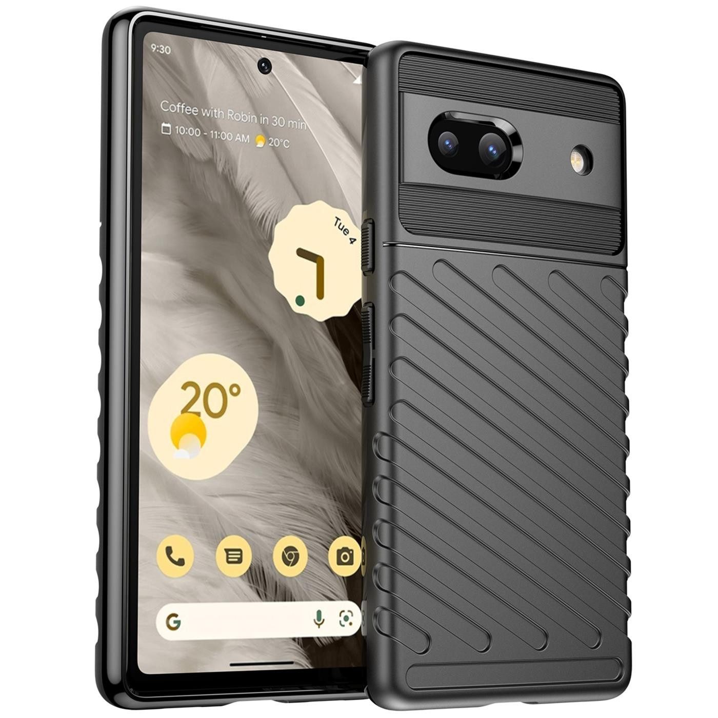 CoolGadget Handyhülle Thunder Hybrid Case für Google Pixel 7a 6,1 Zoll, stylische rutschfeste Schutzhülle Handy Hülle für Google Pixel 7a