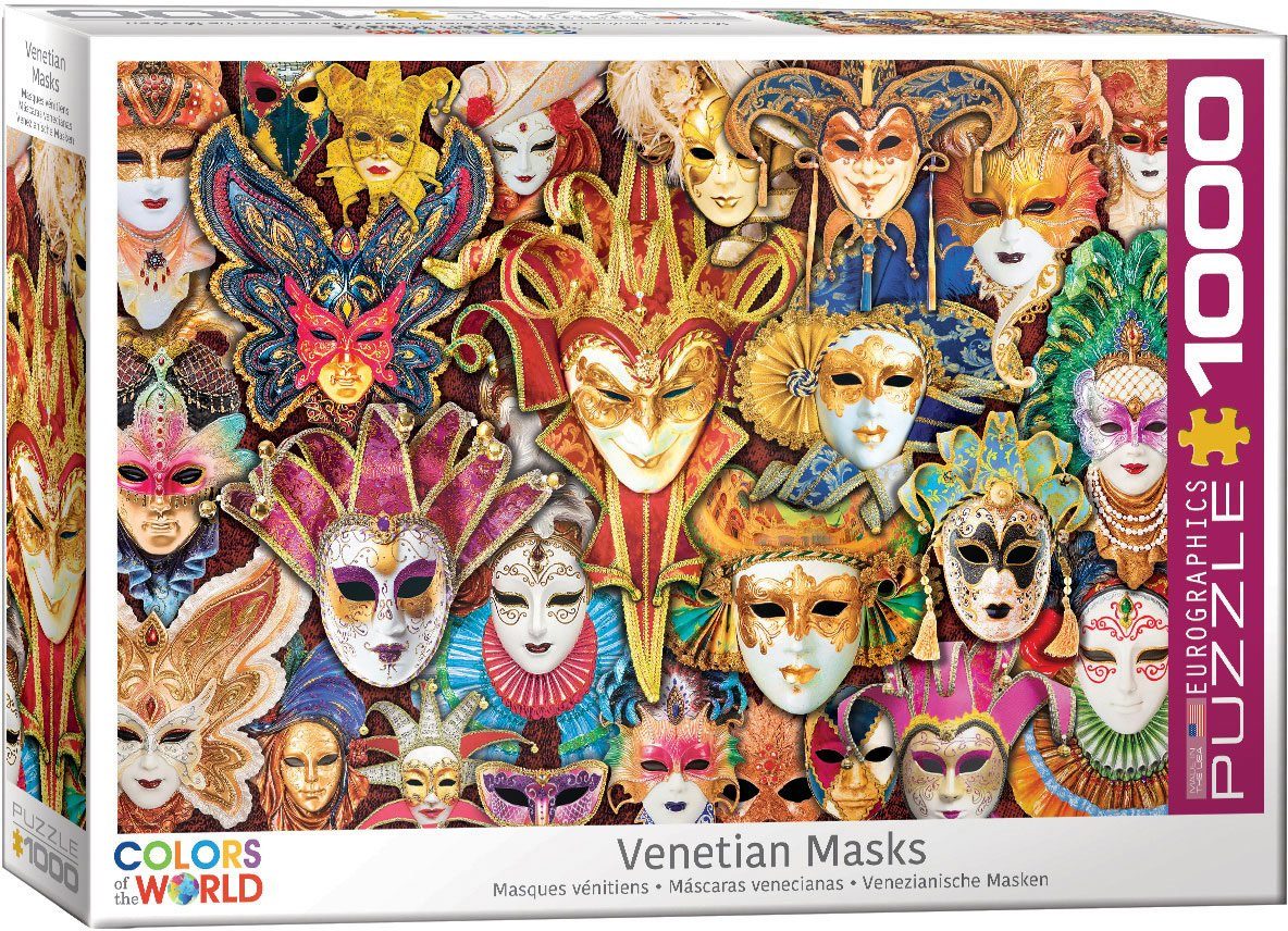 empireposter Puzzle Venezianische Masken - 1000 Teile Puzzle Format 68x48 cm, 1000 Puzzleteile
