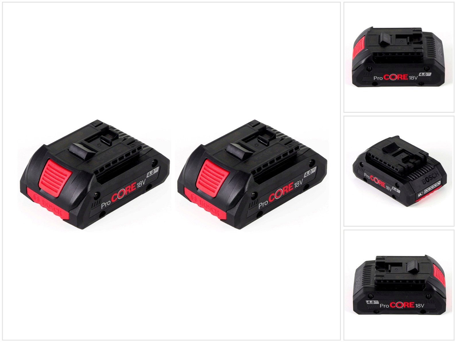 Bosch Professional Akku Starter Set 18V mit 2x ProCORE18V 4.0Ah Akkupack (1600A016GB) Akkupacks