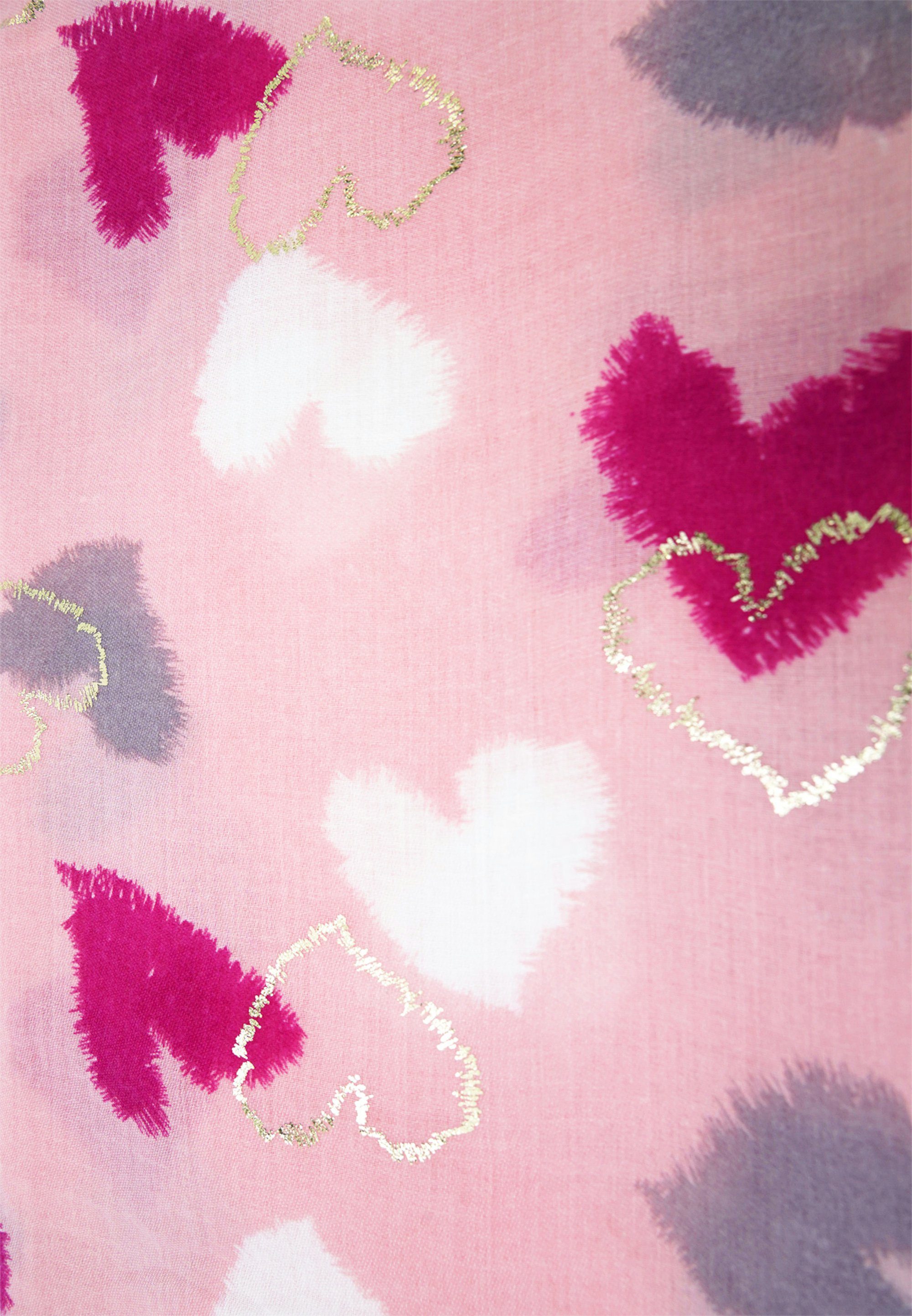 Harpa schönem Herzen-Print mit Modeschal rosa URA,