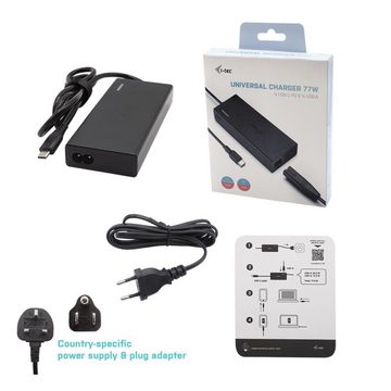 I-TEC Universal Charger USB-C PD 3.0 + 1x USB-A 77 W USB-Ladegerät (3250,00 mA, Universaladapter)