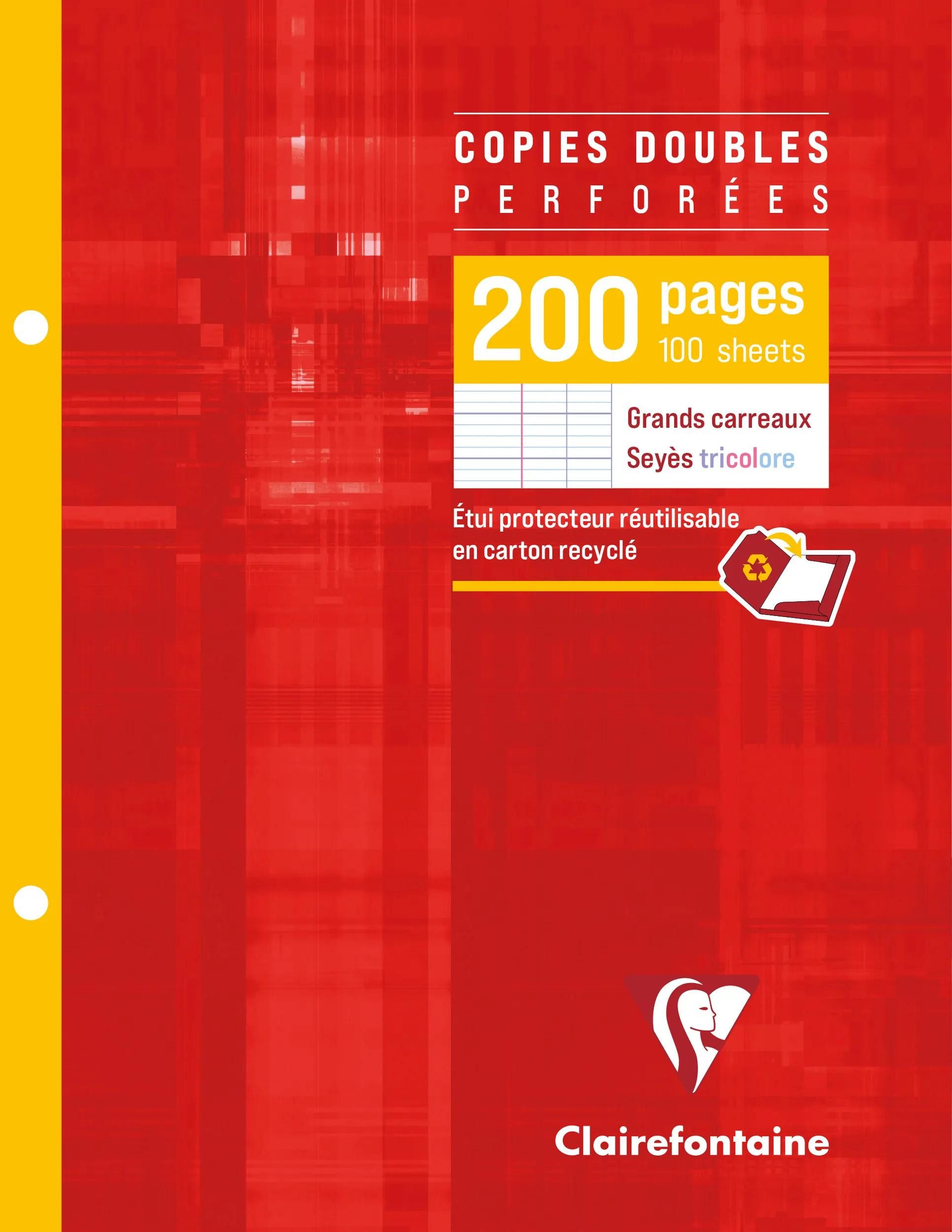 CLAIREFONTAINE Notizblock 5x Klausurbogen 17x22cm 200 Seiten FR Lineatur 4411C, Einlagen, Bogen