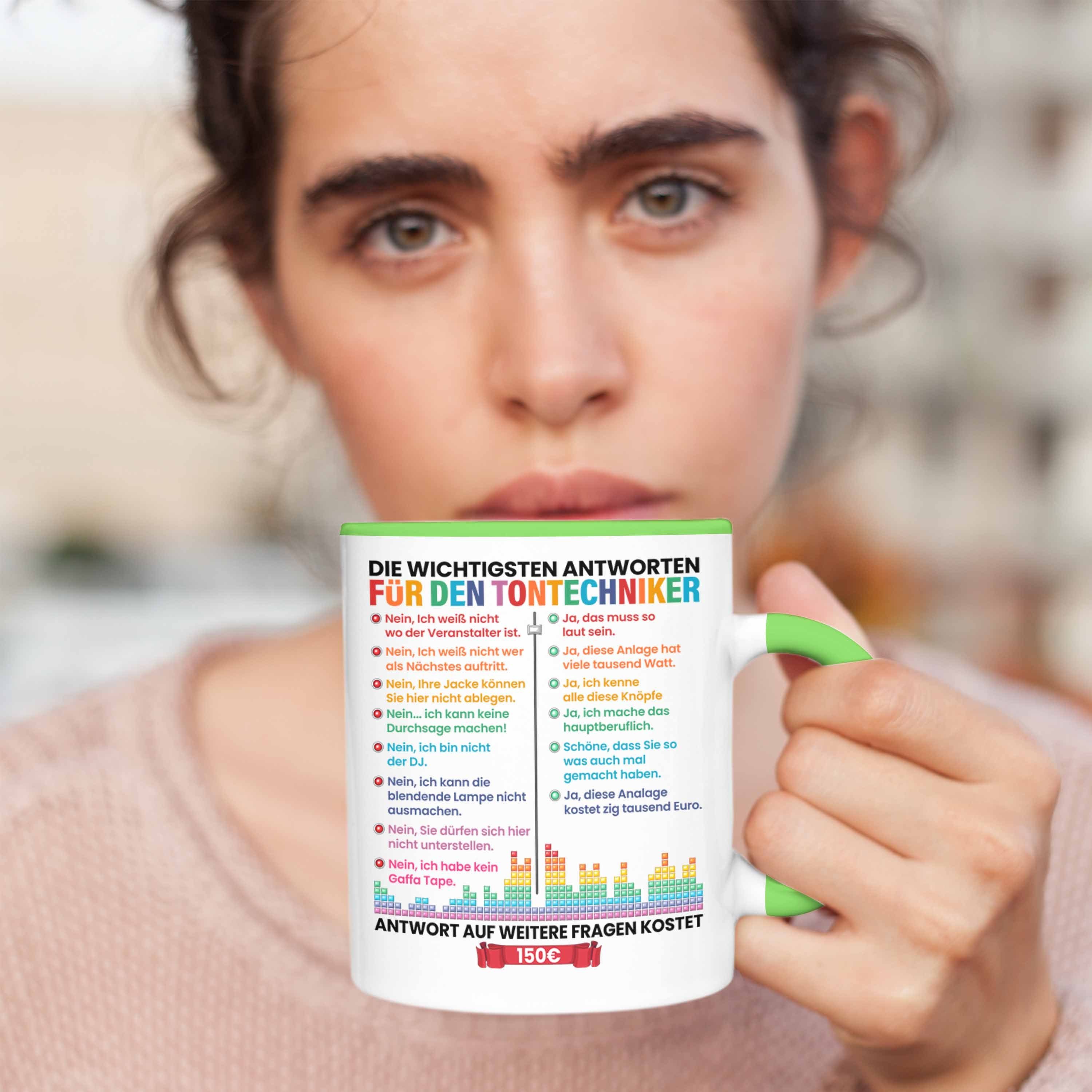 Geschenk Lustiger Spruch Männer Tasse Frauen Toningenieur Tasse Tontechniker Grün Trendation