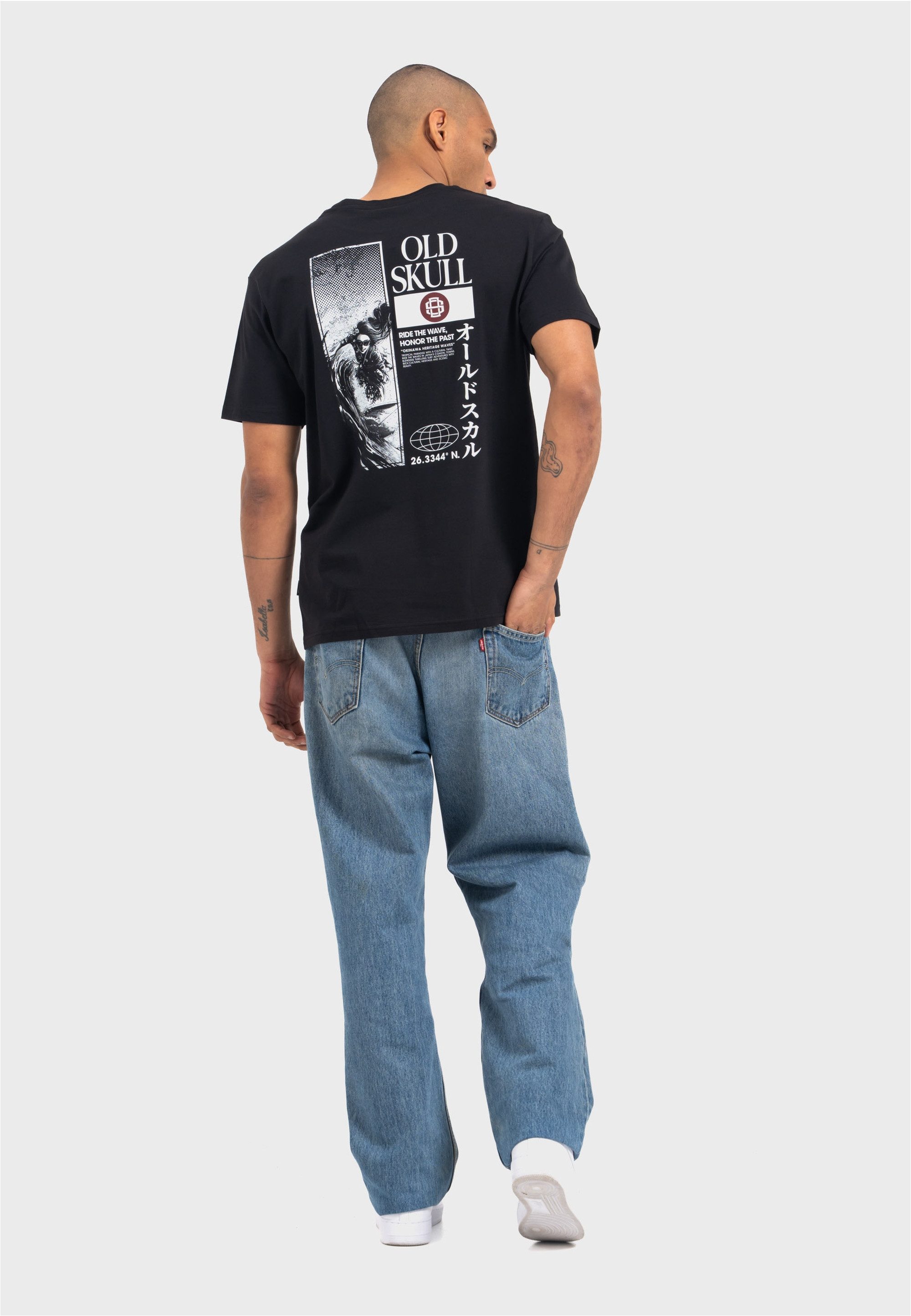 Oldskull T-Shirt Asian Lotus Surf Logo Graphic Traditionelles fernöstliches günstig online kaufen