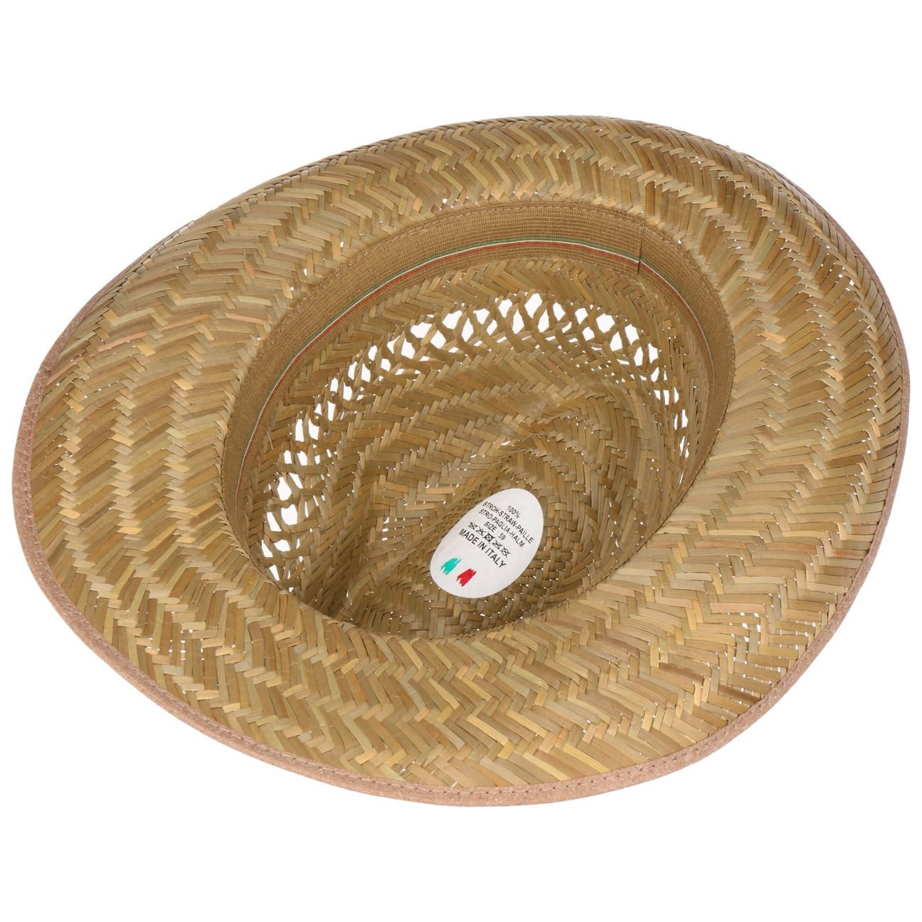 Lipodo Sonnenhut (1-St) Strohhut mit Ripsband, Made in Italy