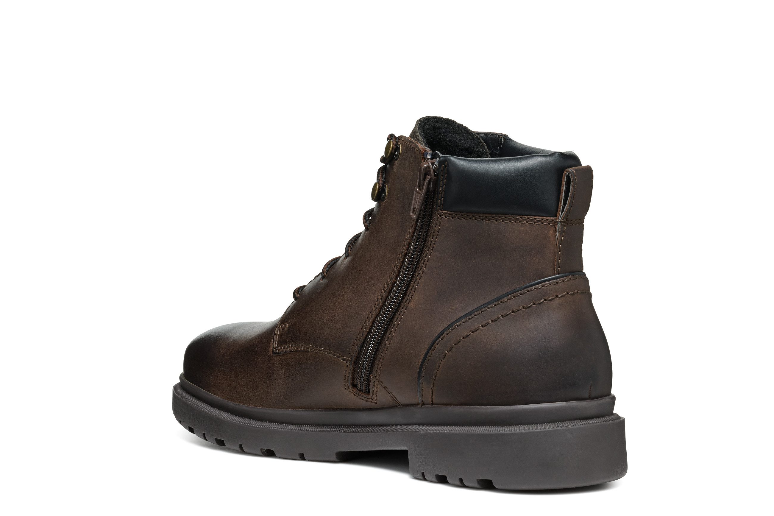 Geox U ANDALO Schnürboots Herbst-Boots, Schnürstiefelette mit softem Schaftabschluss