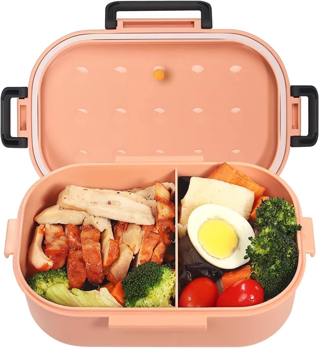 Auledio Lunchbox 1000ml Bento Box, Auslaufsichere Brotdose Kinder und Erwachsene, mit Fächern, Auslaufsichere Brotzeitbox