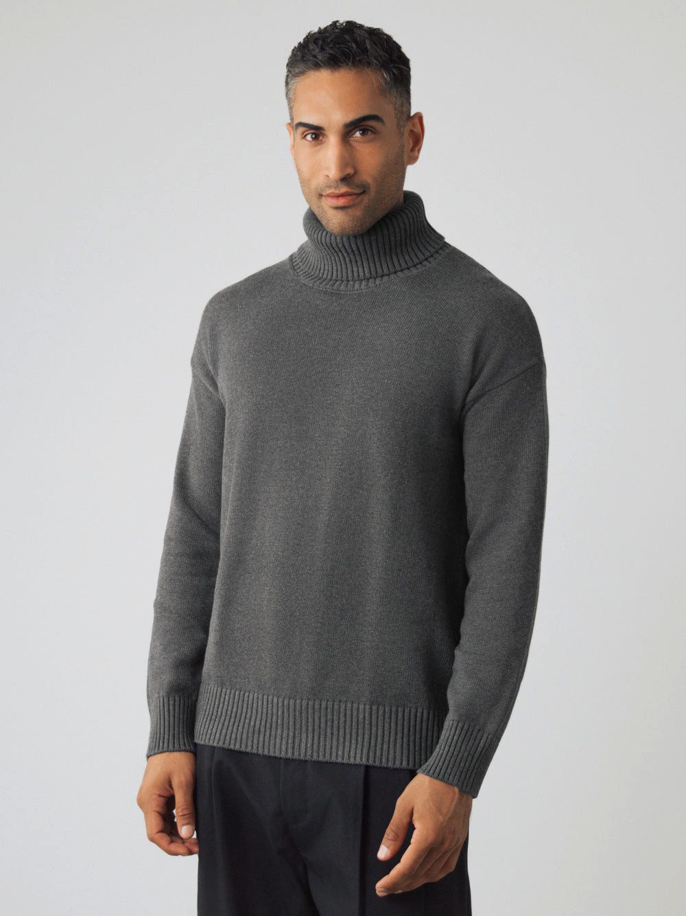 HONEST BASICS Strickpullover Rollkragenpullover Männer aus Bio-Baumwolle