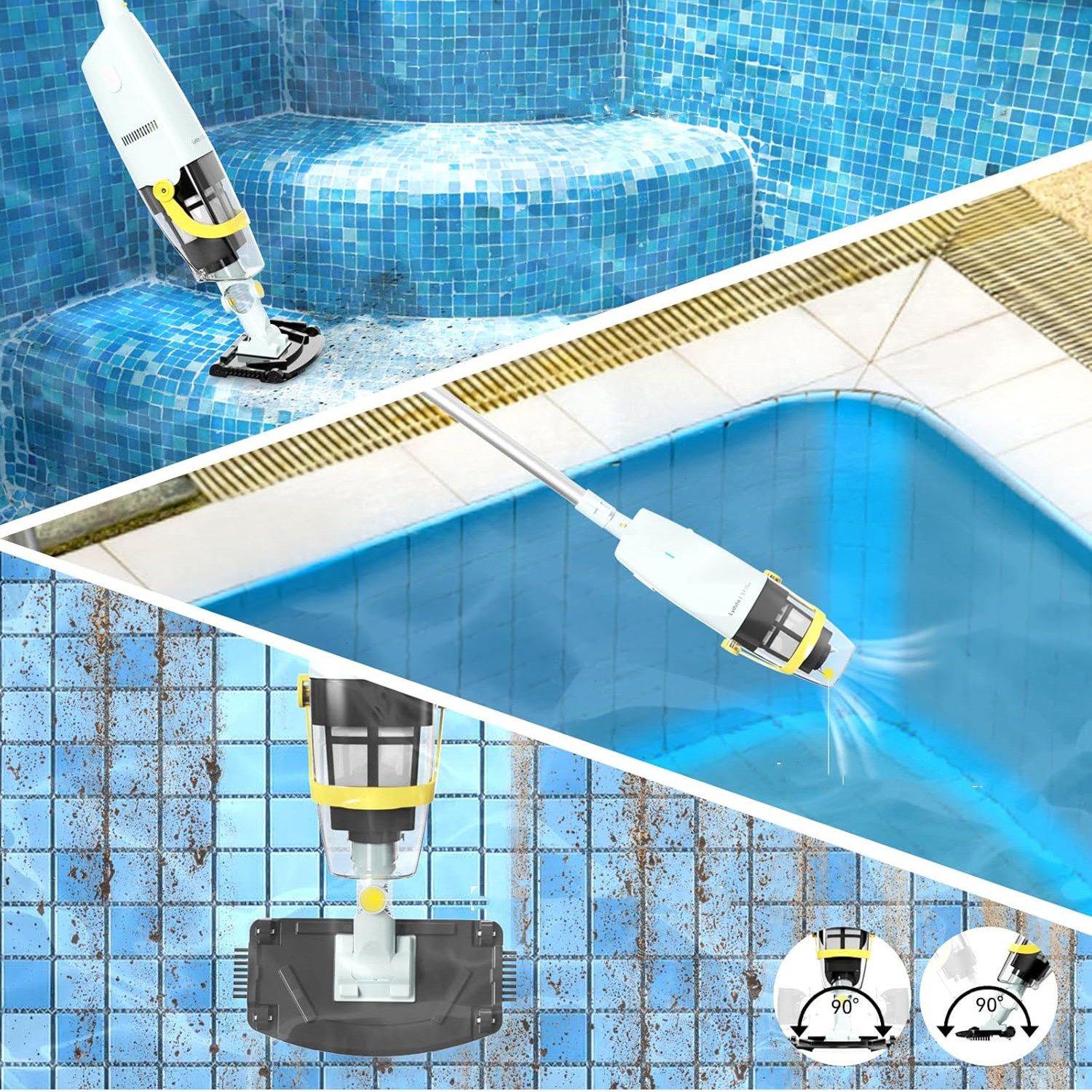 Lydsto Poolbodensauger S1 Kabelloser Akku Poolsauger für Schwimmbecken Whirlpools, (1-St)