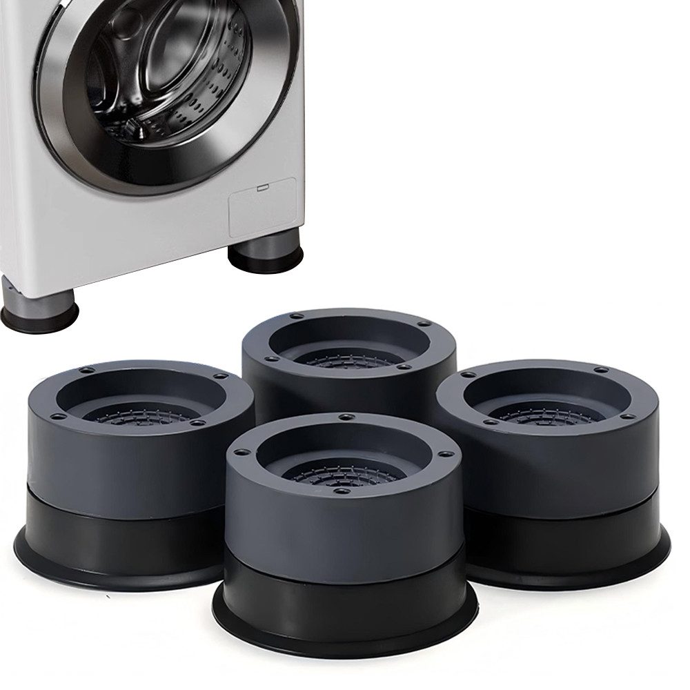 TUWENA Vibrationsdämpfer 4 Stück Waschmaschine Füße Dämpfer, Anti Vibration Antirutschmatte, Waschmaschinenfüße Rutschfest für Trockner,Kühlschrank,Tisch,Chairs