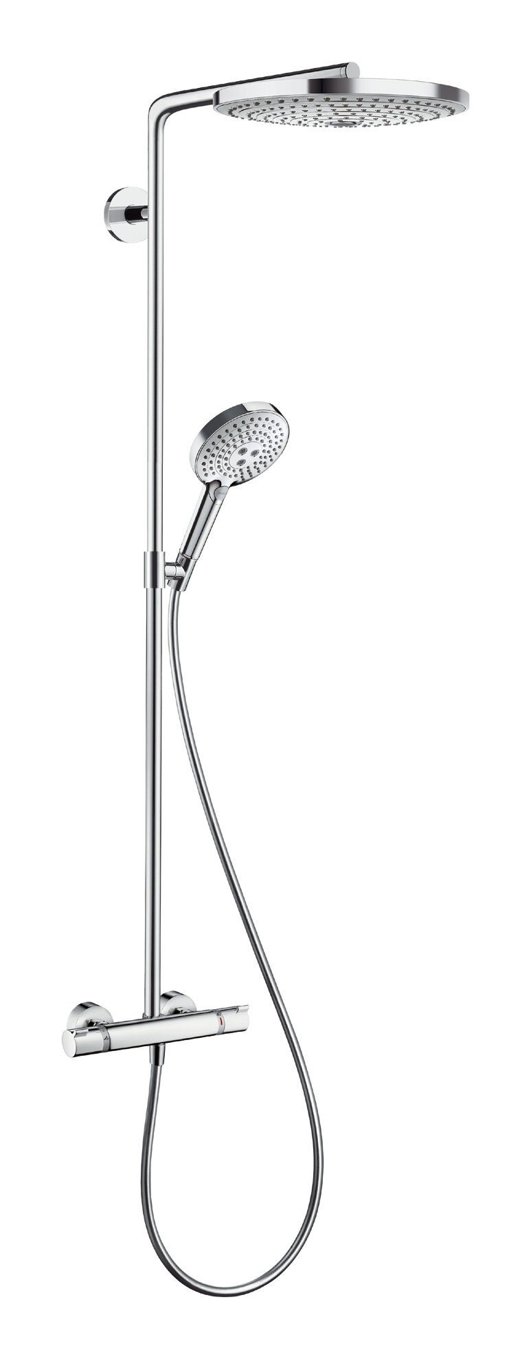 hansgrohe Duschsystem Raindance Select S Showerpipe, Höhe 107.5 cm, 300 2jet mit Thermostat - Chrom