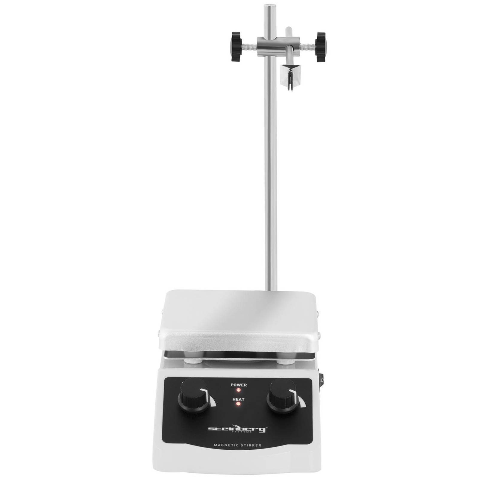 Steinberg Systems Rührquirl Magnetrührer 2 L Heizplatte 12 x 12 cm Labor Rührgerät Labormischer, L: 20 cm