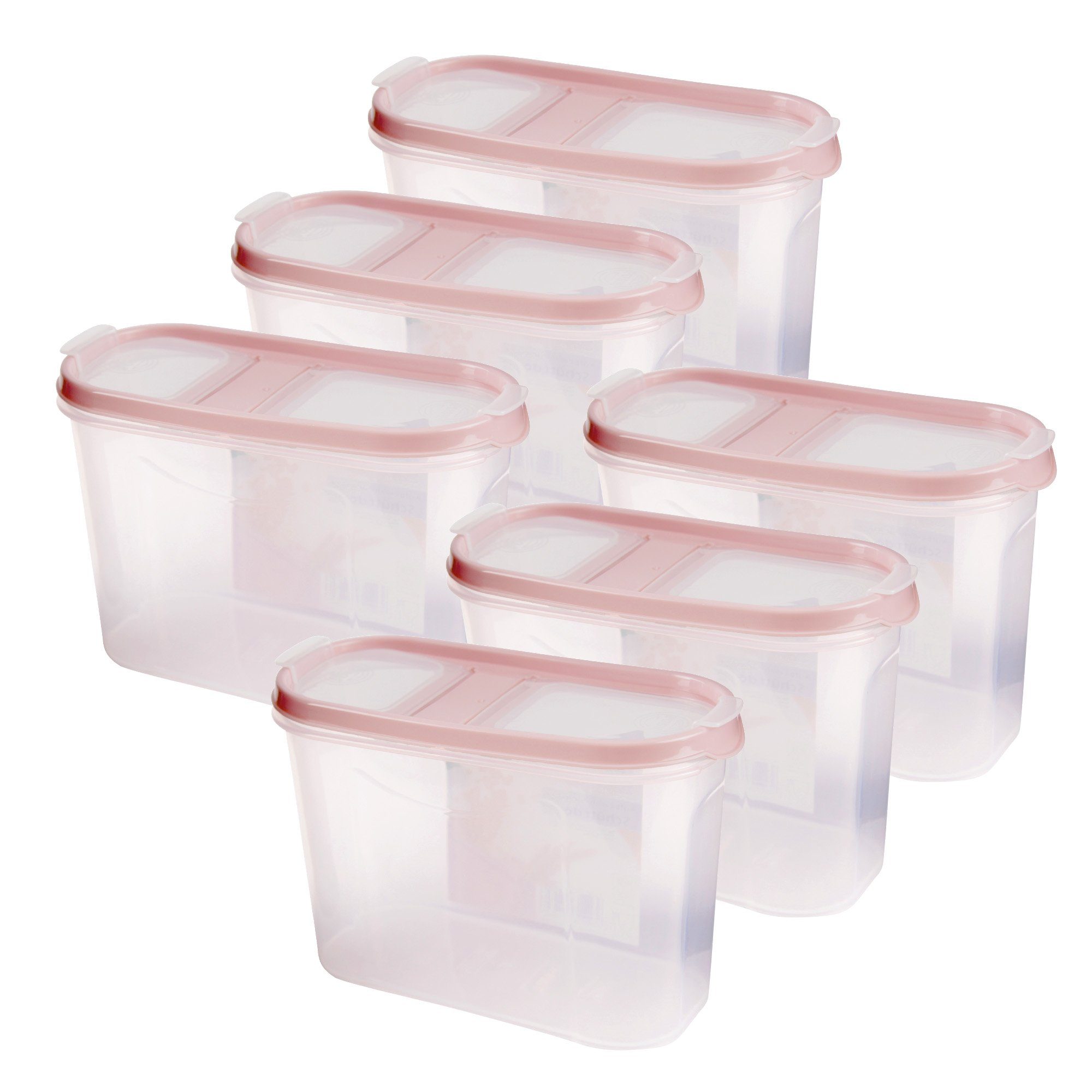 Bestlivings Vorratsdose Müslispender 1,4L - 4,5L, Kunststoff, (6-tlg., 1,4 Liter (7cm x 17cm x 12,5cm), Schüttdose für Lebensmittel, Vorratsbehälter Set - Frischhaltedosen