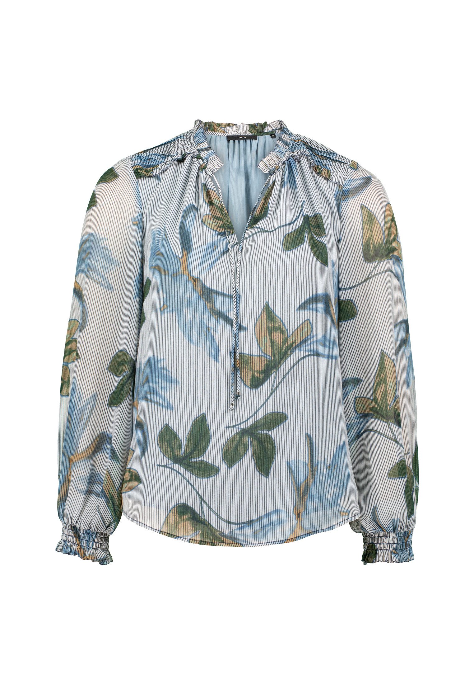 Zero Chiffonbluse "zero Chiffonbluse mit Blätterdruck" günstig online kaufen