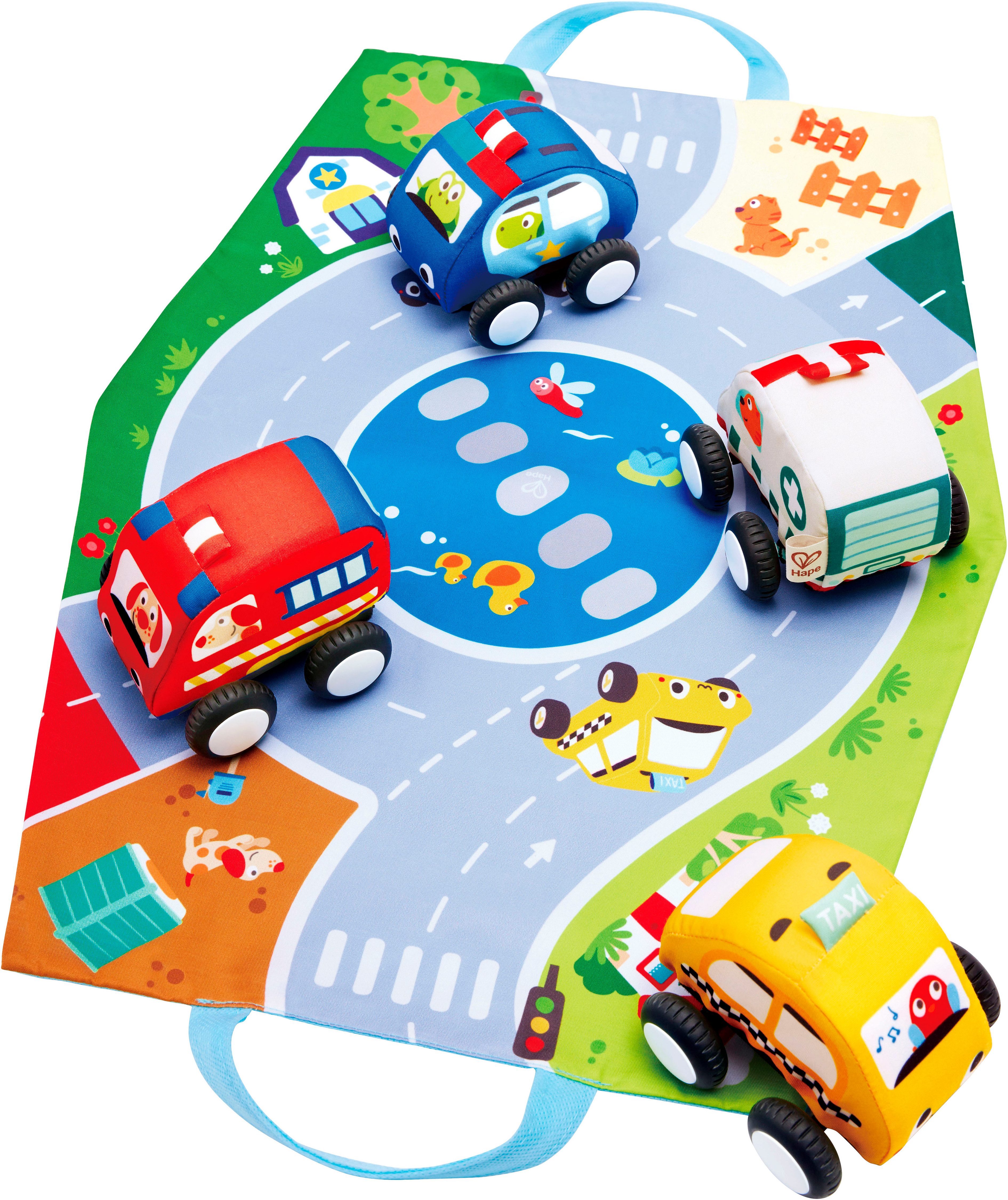 Hape Spielzeug-Auto Plüschauto-Set mit Rückziehmotor, (Set) günstig online kaufen