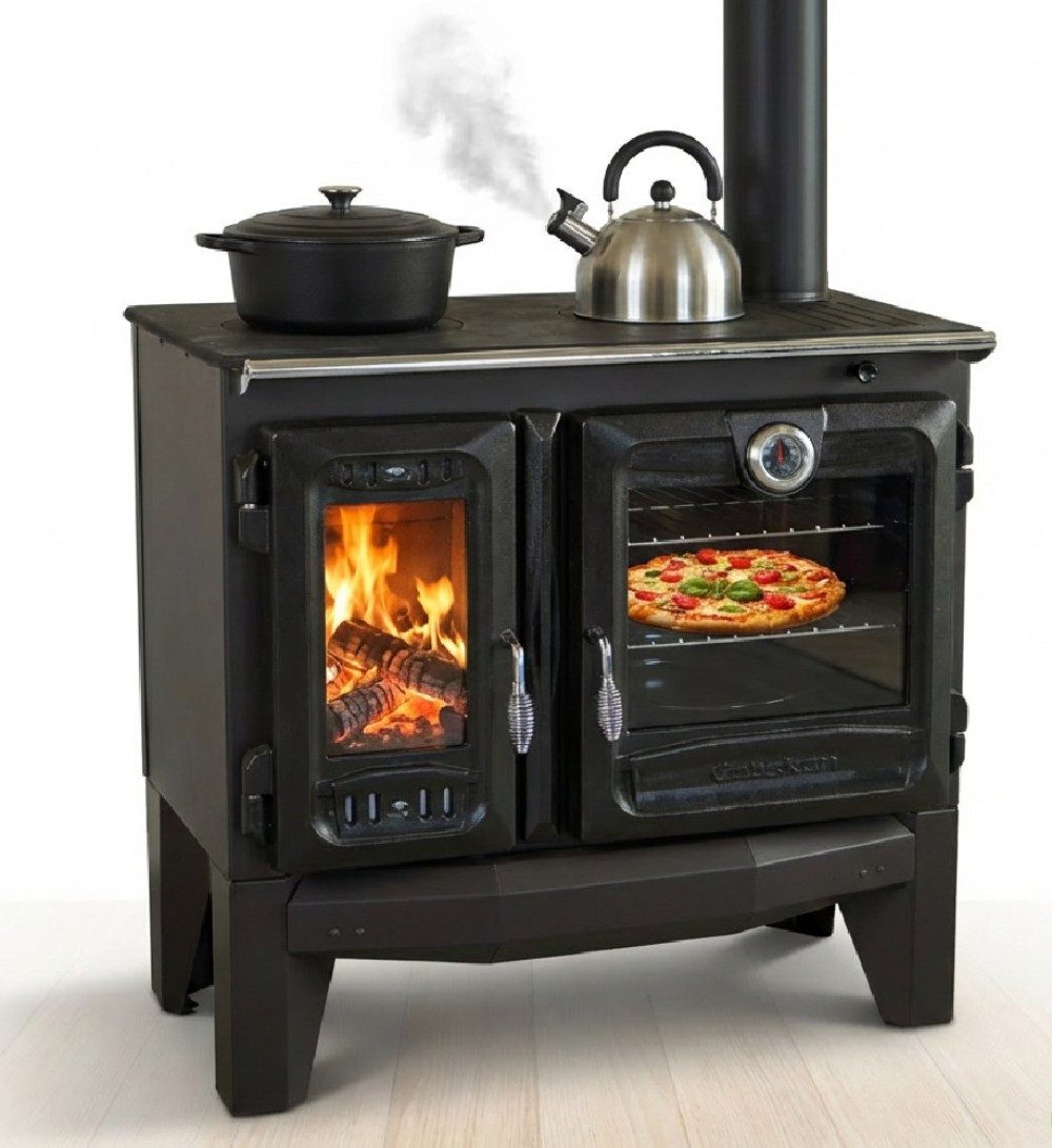 Caliskan Festbrennstoffherd Premium-Holzherd Modell 216 mit 8,97kW - Bauart 1 - viel Gusseisen, 8,97 kW