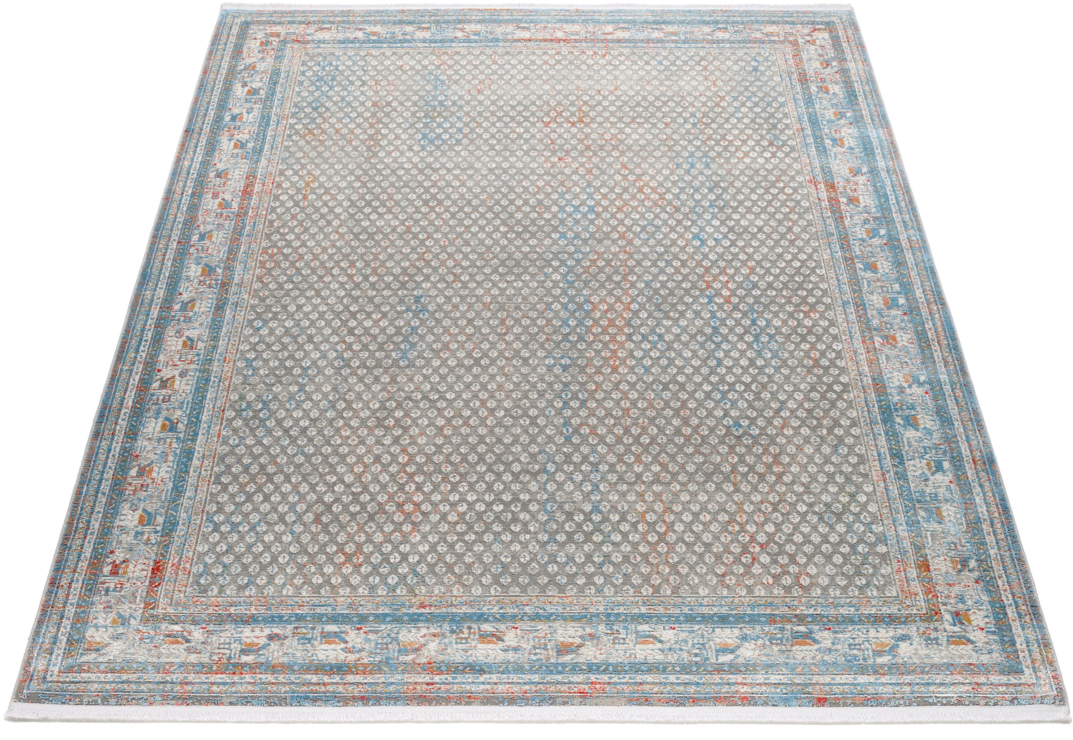 OCI DIE TEPPICHMARKE Teppich BESTSELLER MIRI, rechteckig, Höhe: 8 mm, Vintage Optik mit feinem Glanz und feinen Fransen, Wohnzimmer