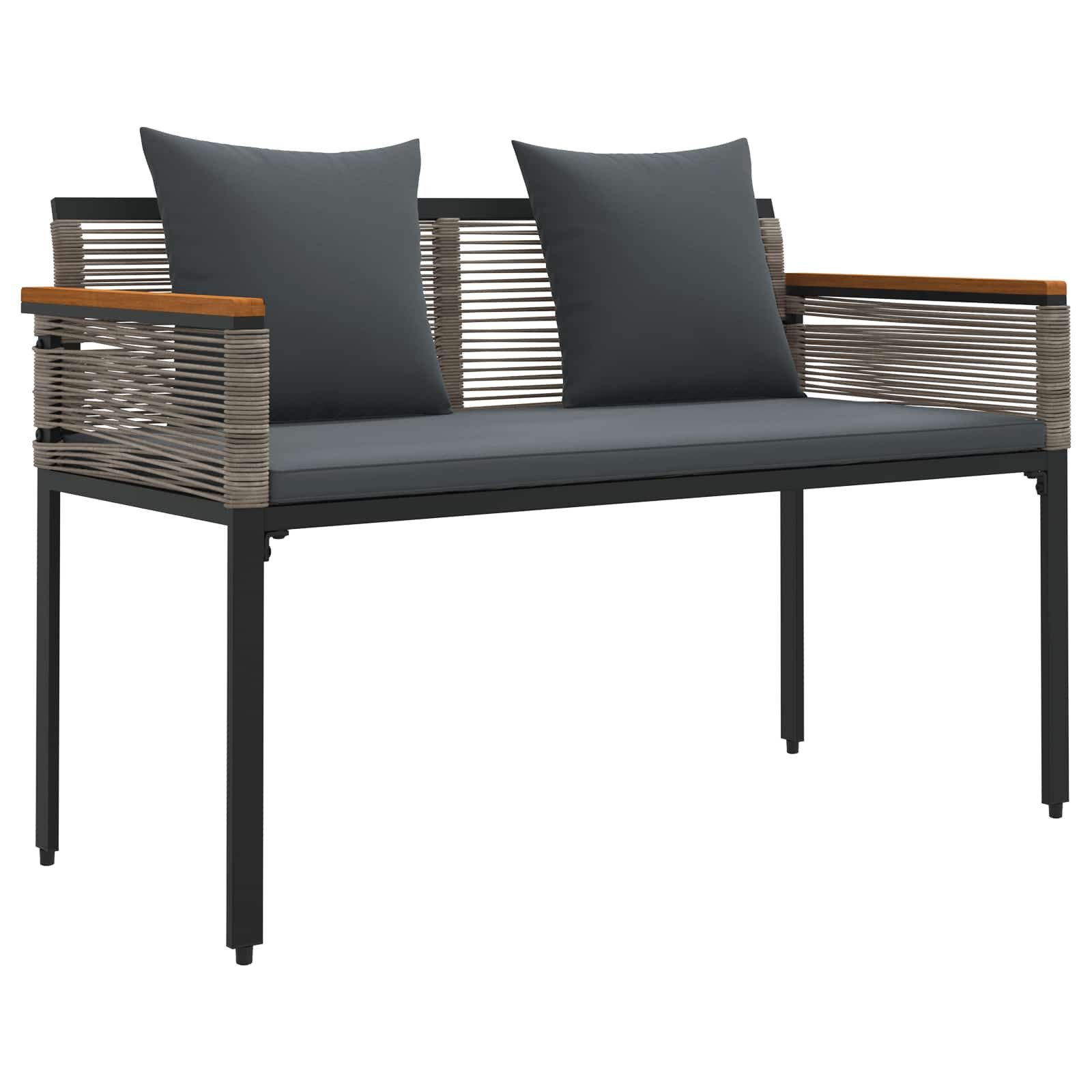 vidaXL Gartenbank Bank Outdoor 2 -Seater 117 x 54 x 74,5 cm Poly-Rattan (1-St)