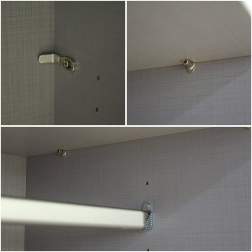 Lomadox Schwebetürenschrank BREGENZ-43 Schlafzimmer mit 3 Schubkästen und Spiegel in weiß, 180/198/65 cm