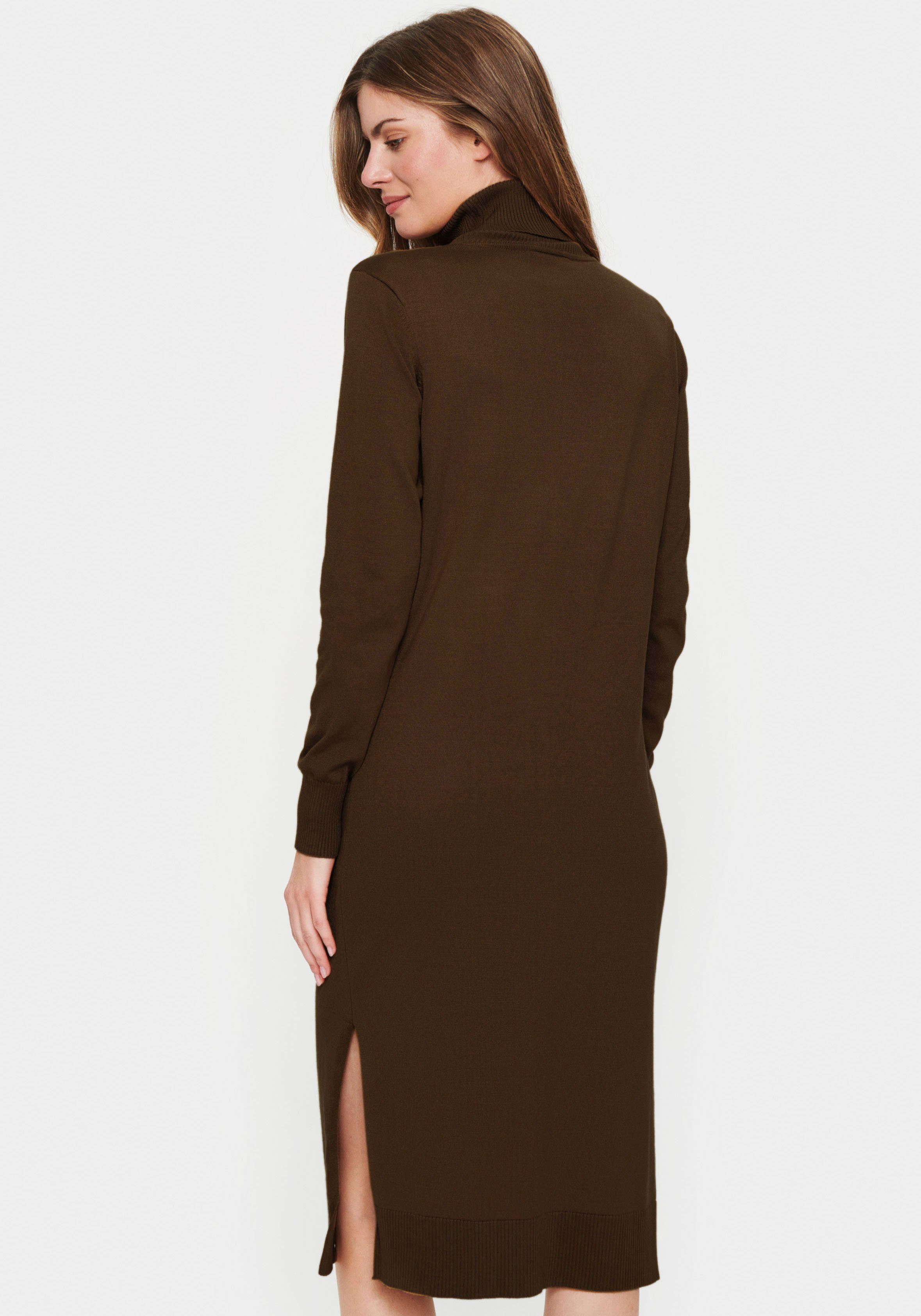 Saint Tropez Strickkleid SZ-Roll-neck Long Dress mit Rollkragen