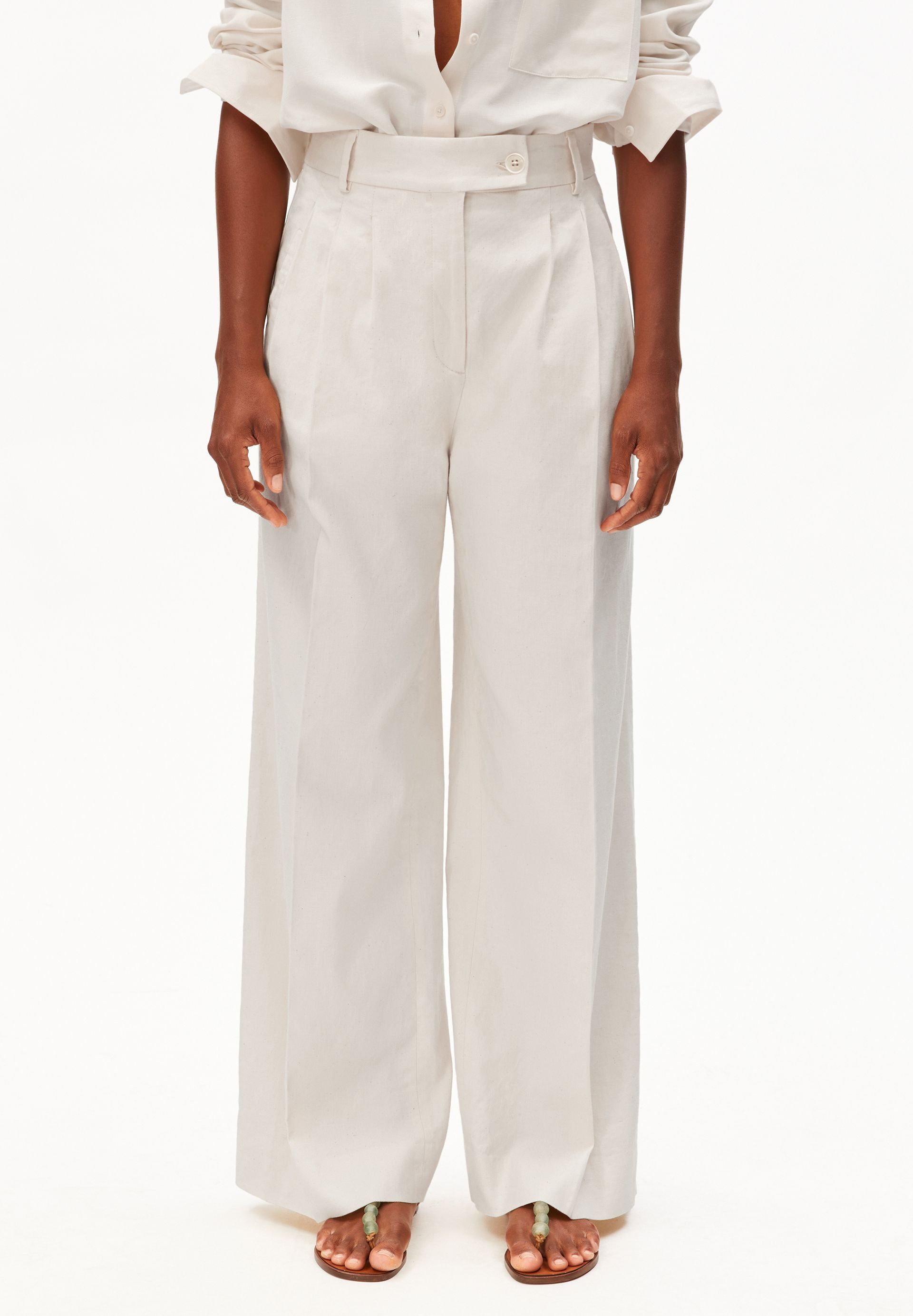 Armedangels Stoffhose KAAYUA LINO Leinen-Mix (High Waist, Regular Fit)