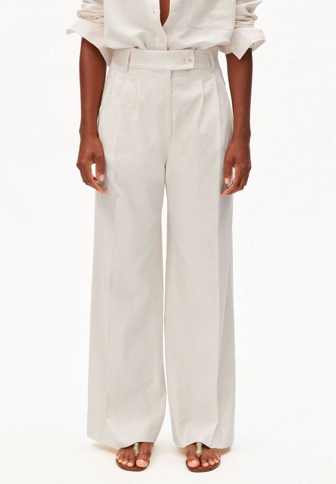 Armedangels Stoffhose KAAYUA LINO Leinen-Mix (High Waist, Regular Fit)