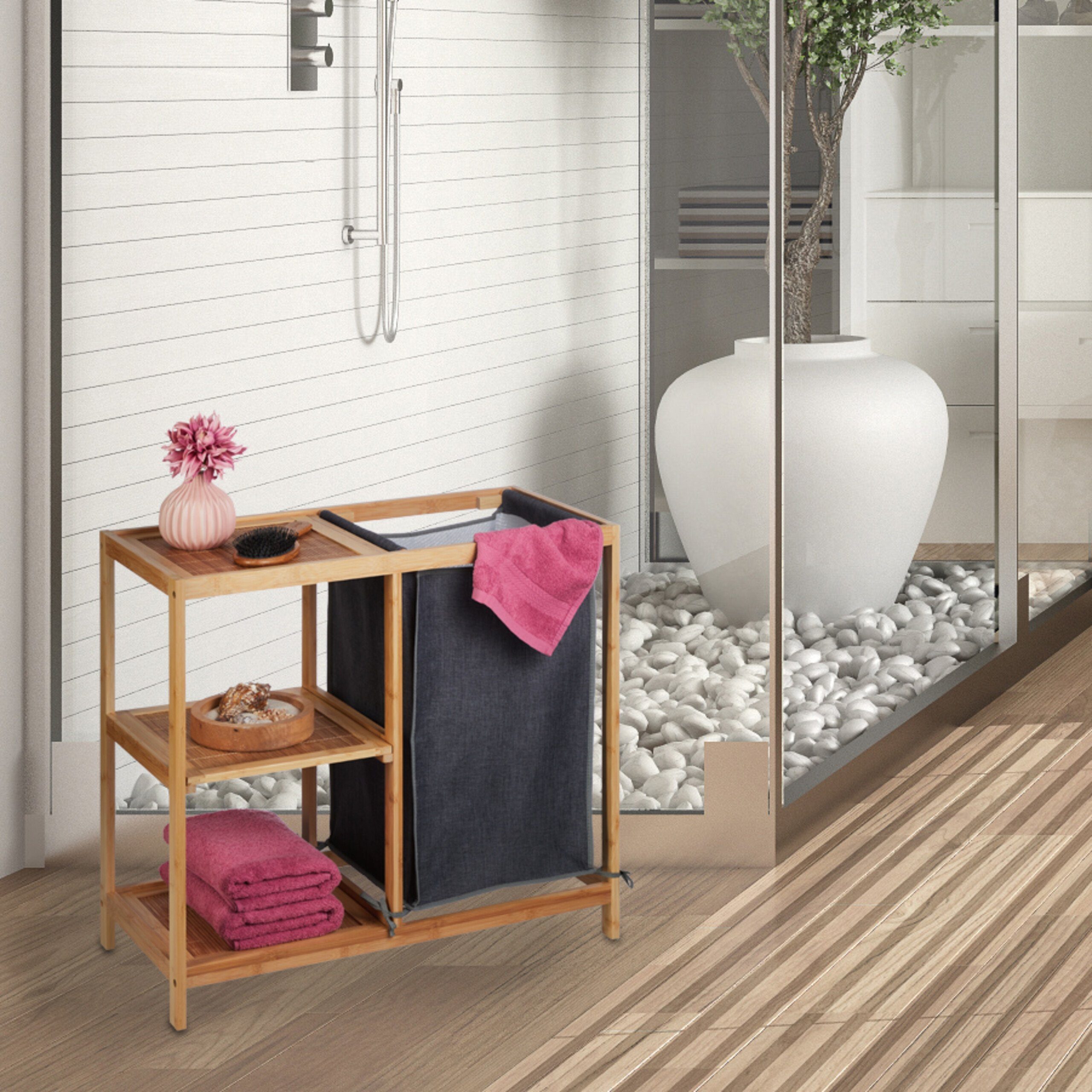 relaxdays Wschekorb Regal aus Bambus