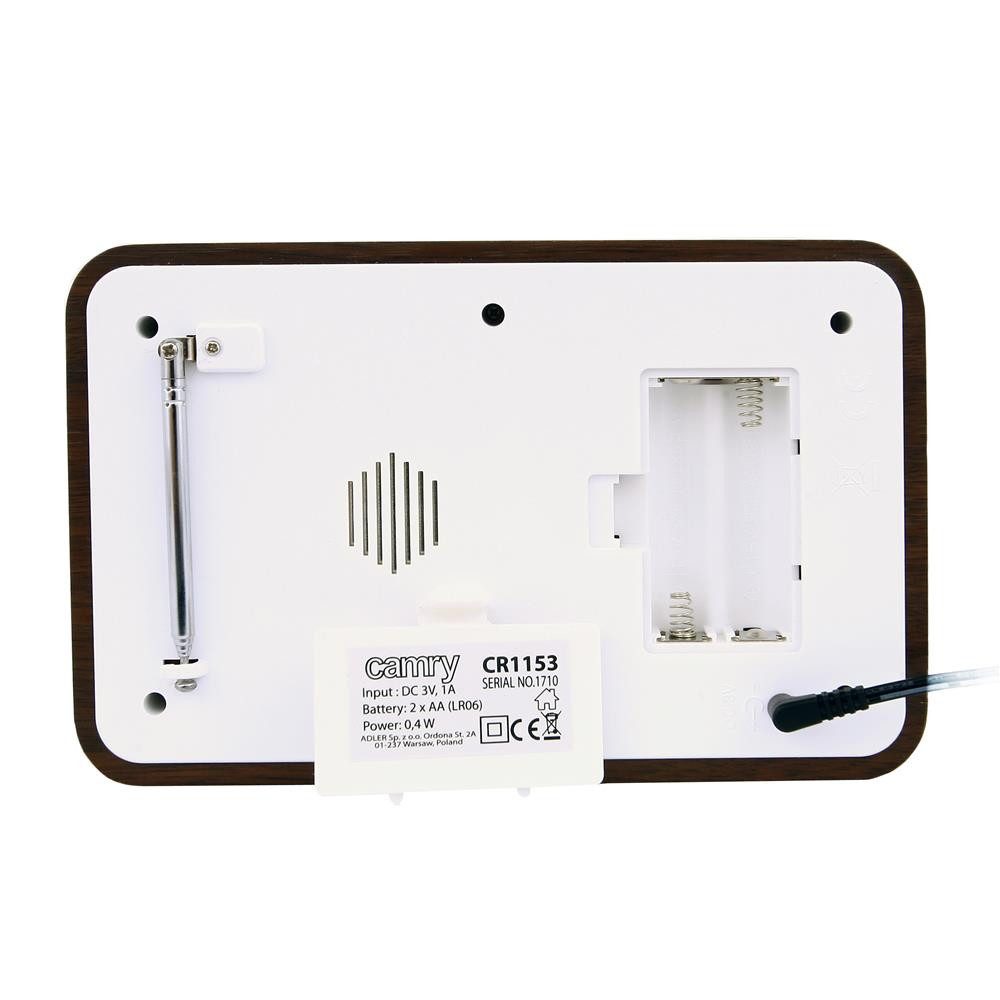 Camry CR 1153 Radio (Thermometer, Kalenderfunktion, FM-Digitalradio, Weckfunktion, AUX-Anschluss, Batteriebetrieb und USB-Stromversorgung) – Bild 5 von 5