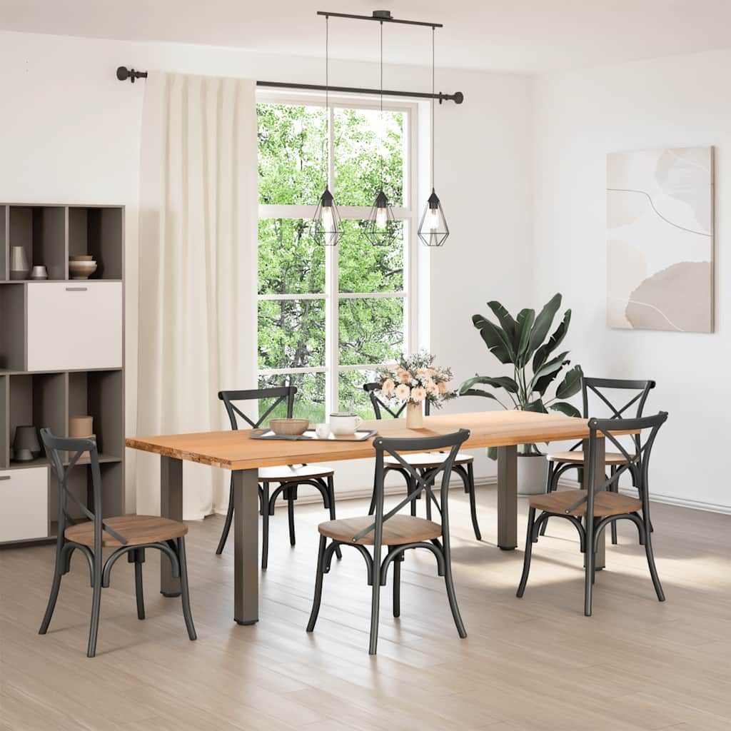 vidaXL Tischbein Konsolentischbeine 4 Stk. Naturstahl 72-74 cm Stahl