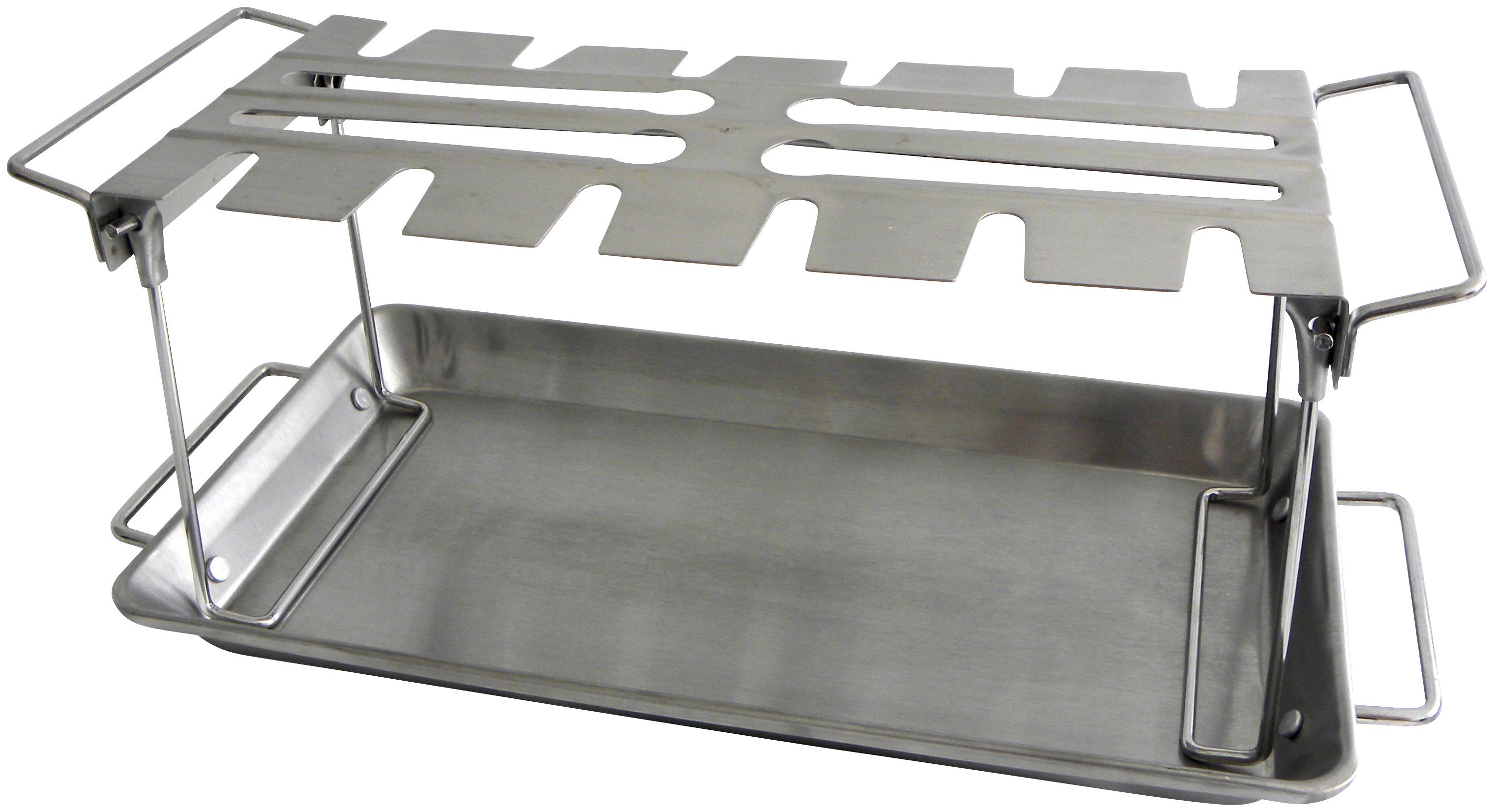 Tepro Grillguthalter, Edelstahl, Hänchenhalter für bis zu 18 Schenkel oder -Flügel