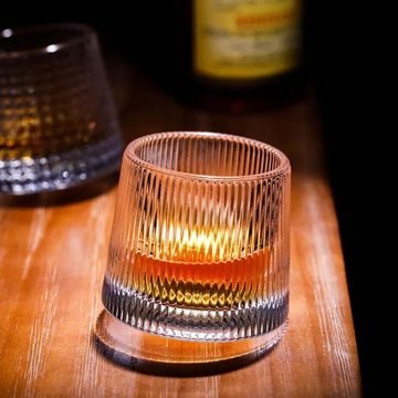 Zoha Whiskyglas Whisky Kristall - Glas Wasserglas Saft - 180 ml, Glas, Bewegbar - Trinkglas Cocktailgläser Eiskaffeegläser Tee Saft