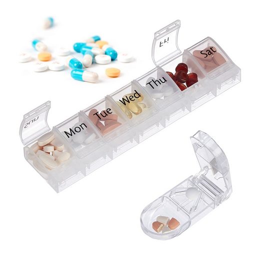 relaxdays Pillendose »Medikamentenbox mit Tablettenschneider« online