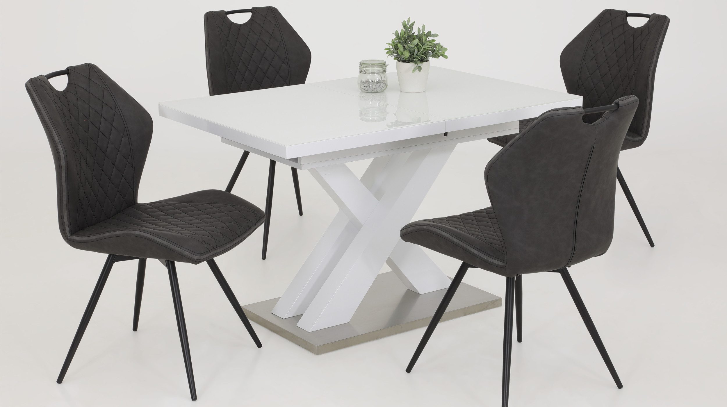 Die Möbelfundgrube® Polsterstuhl Polsterstuhl drehbar Esszimmerstuhl anthra günstig online kaufen