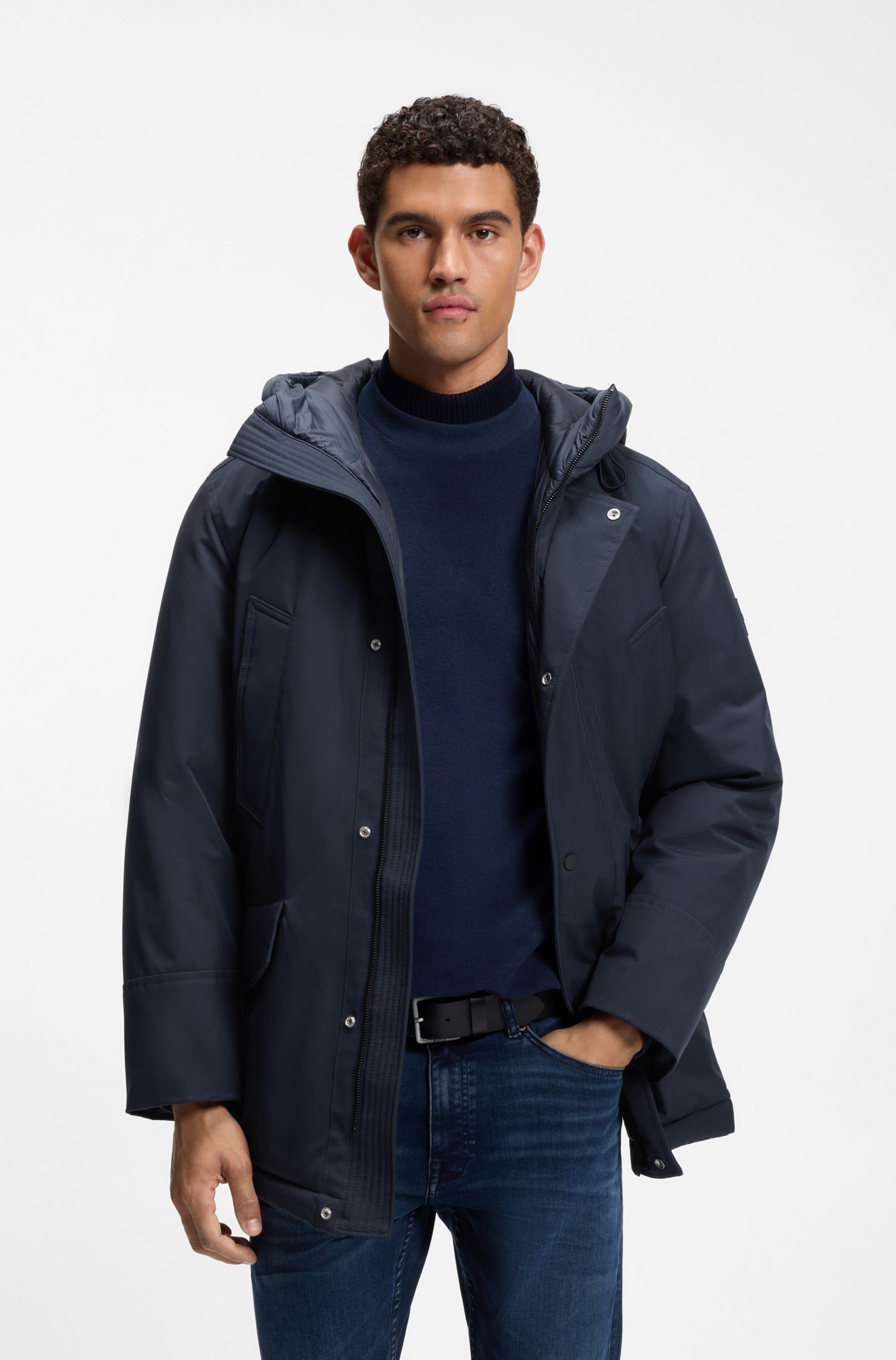 BOSS ORANGE Parka Osiass1 im Relaxed Fit, wasserabweisend