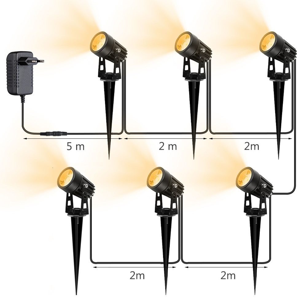 MUPOO LED Gartenstrahler Gartenlampe IP65 Landschaftsleuchten günstig online kaufen