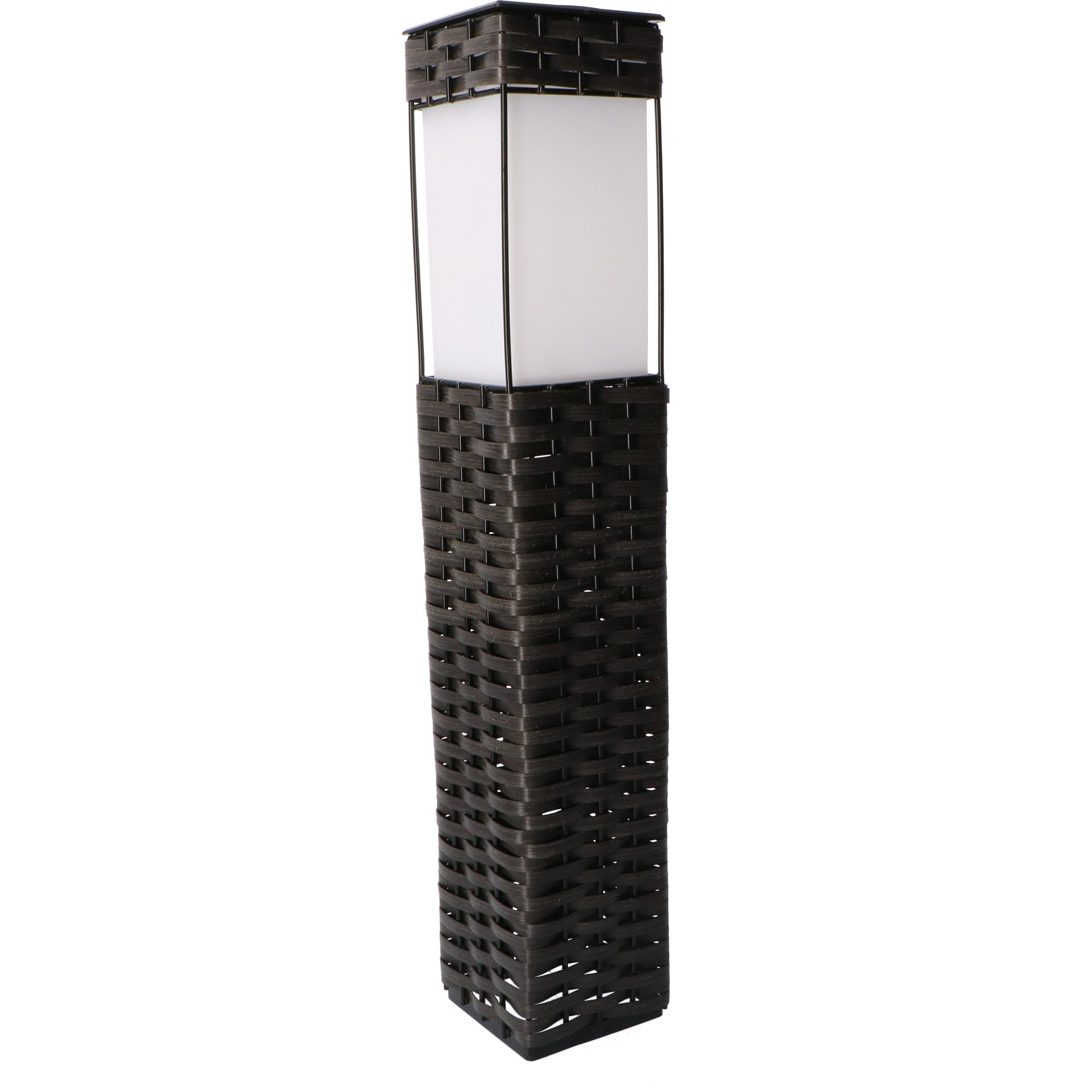 LED, LED's Solar schwarz light IP44 LED-Wegeleuchte, 1000433 Polyrattan 50cm LED Solarleuchte