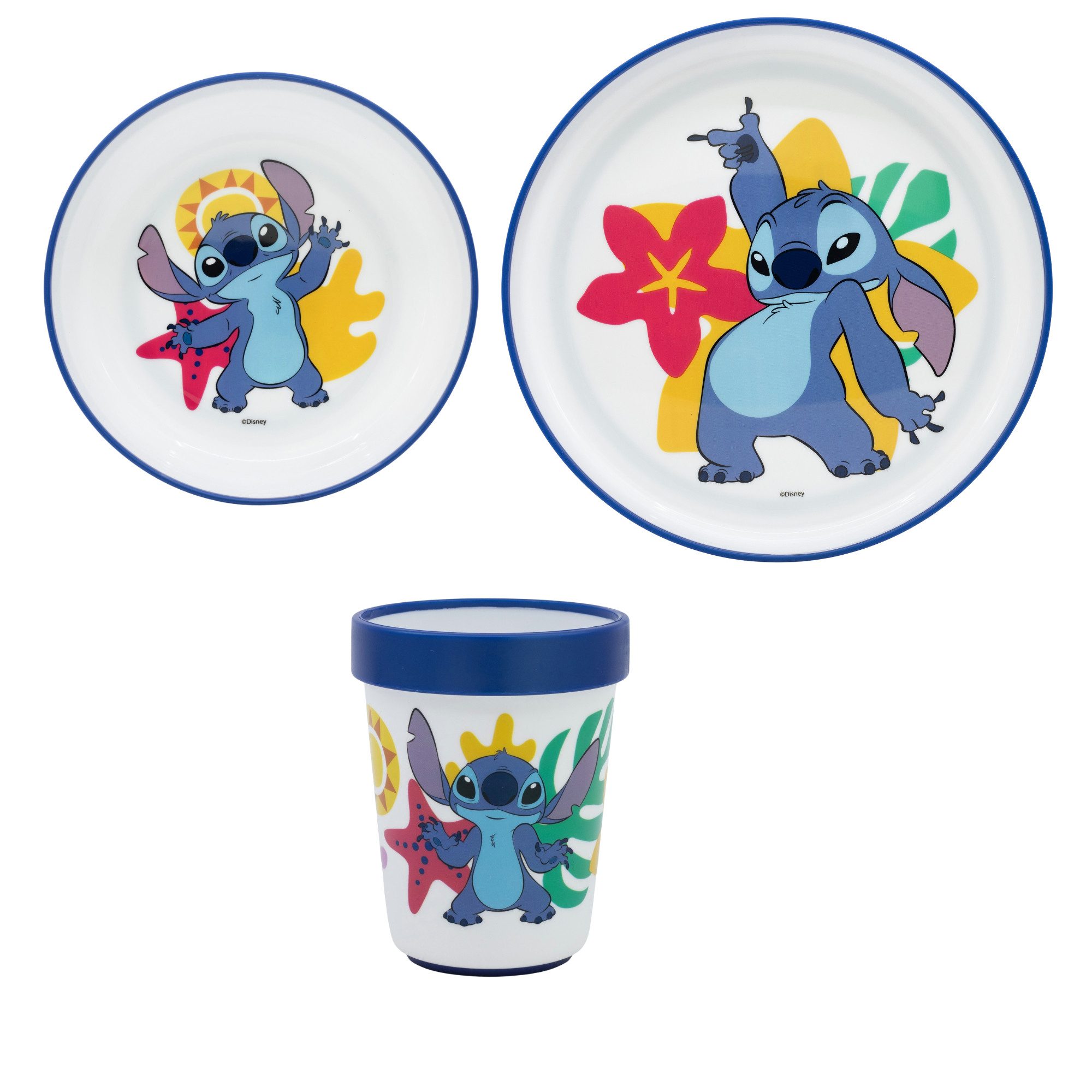 Kindergeschirr-Set Disney Stitch Kinder Geschirr-Set 3 teilig