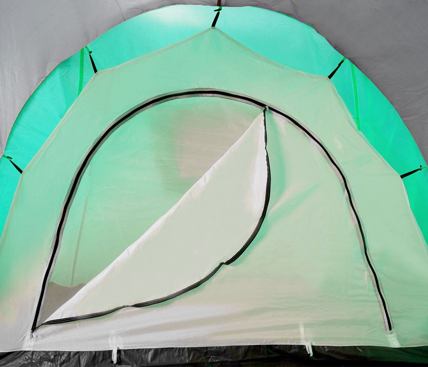 MCW Kuppelzelt bis 2 Personen zu grün 6 Einhängen, Schlafkabinen für 6, Dachbelüftung, Laagri-6, Personen: zum