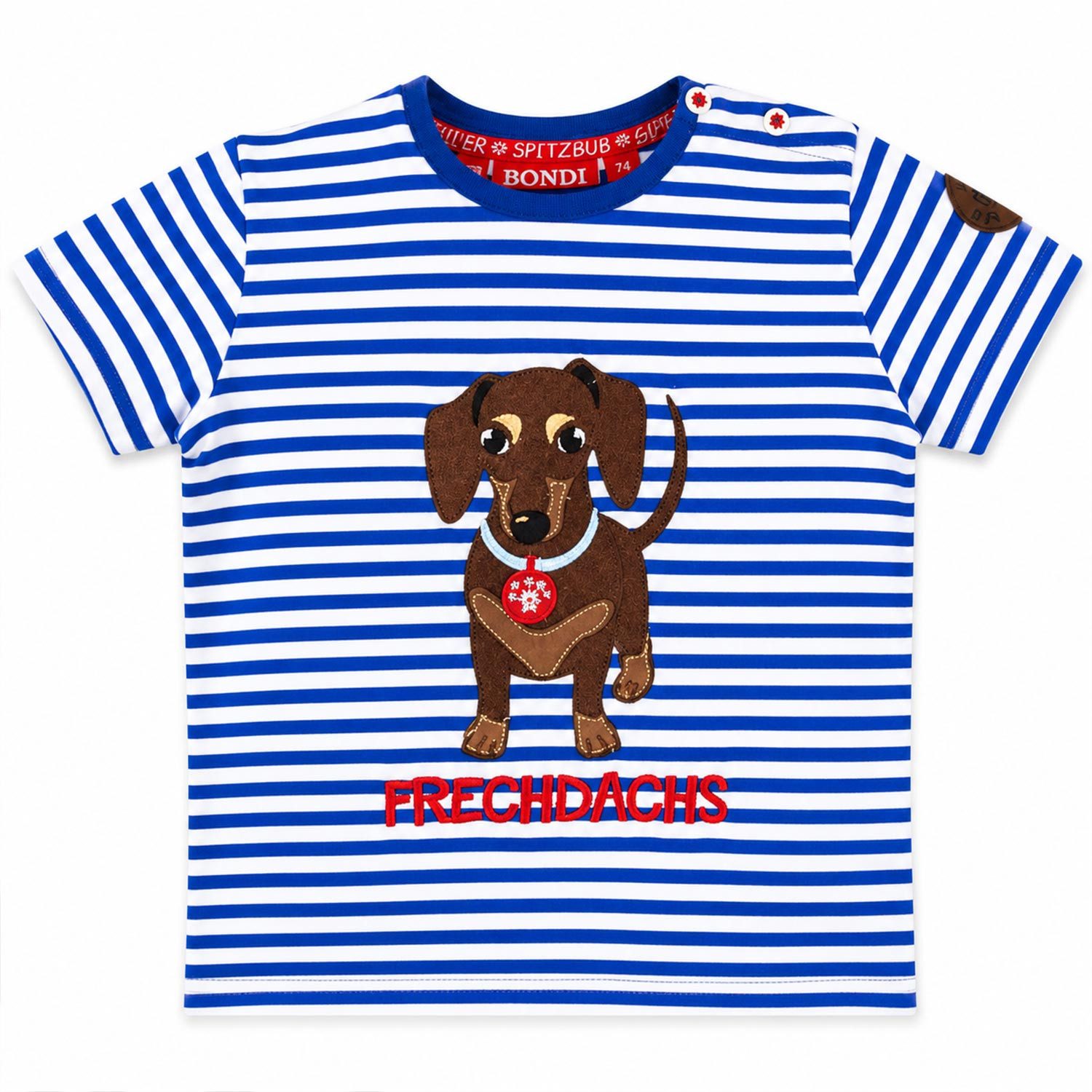 T-Shirt Jungen T-Shirt 'Waldi' 91719, Blau Weiß Gestreift