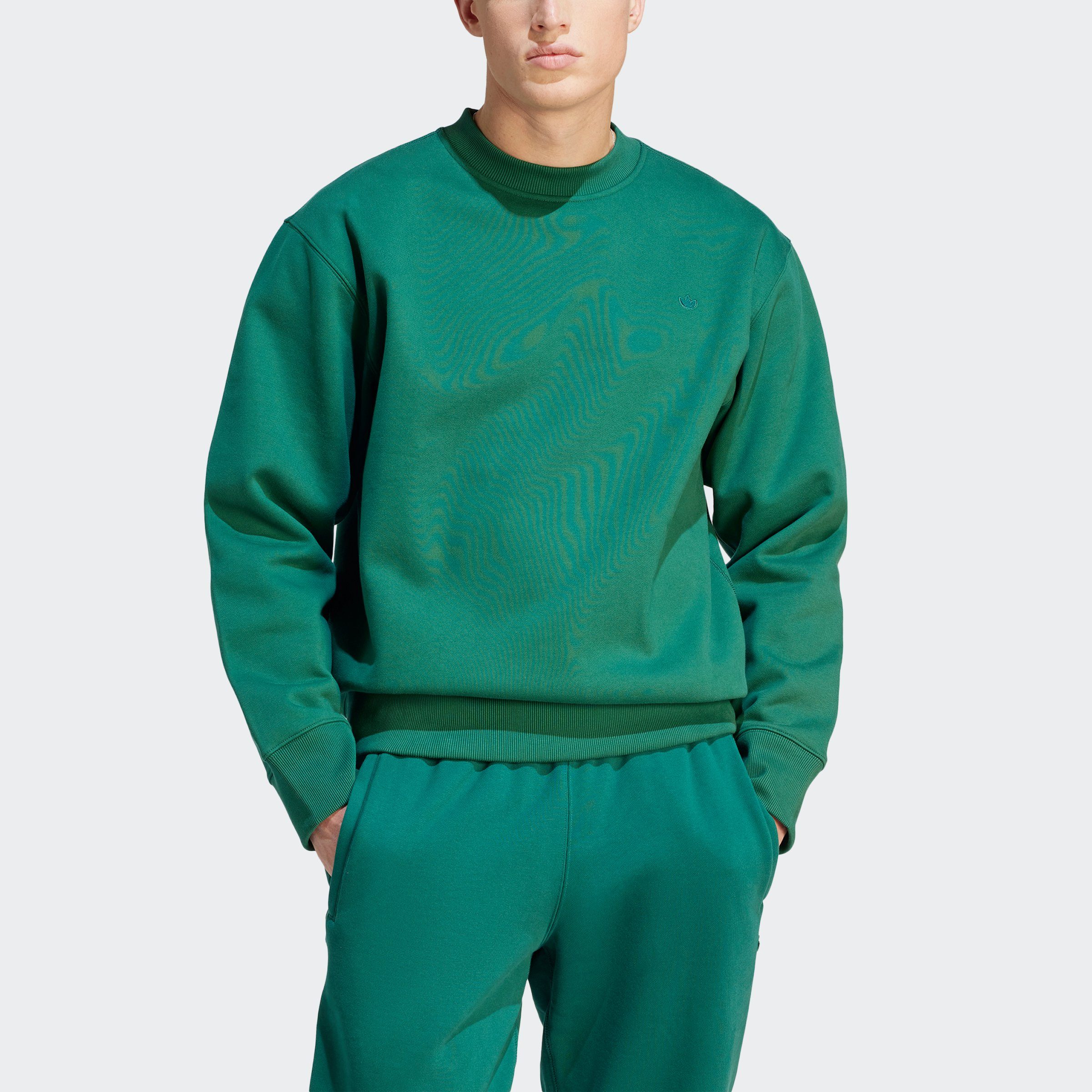 C recycelter / 17 Polyester Sweatshirt Originals 83 Crew, (Fleece) adidas Baumwolle % %